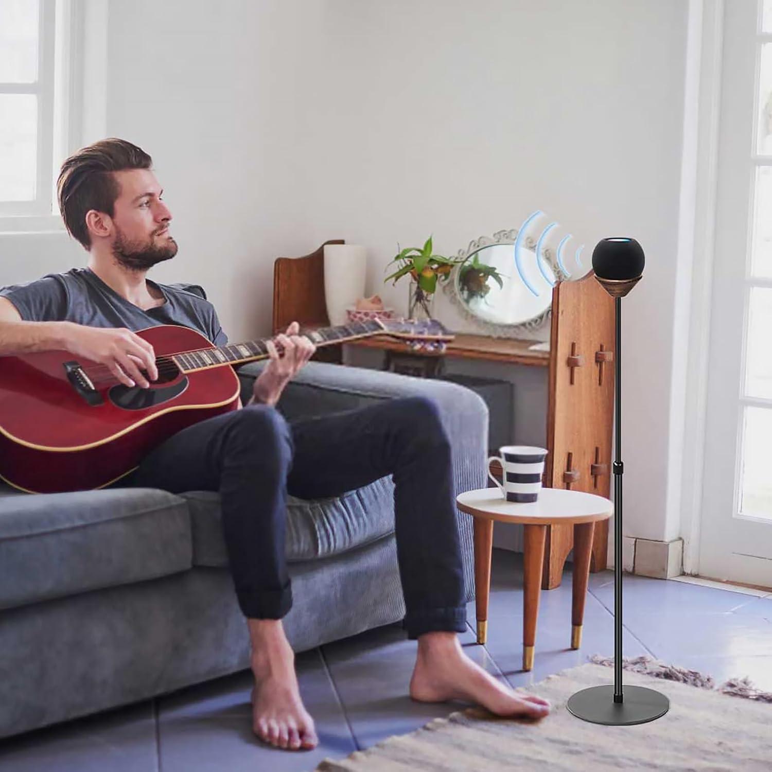 Soporte Ajustable para HomePod Mini HEWYIOS - 2 Paquete Negro