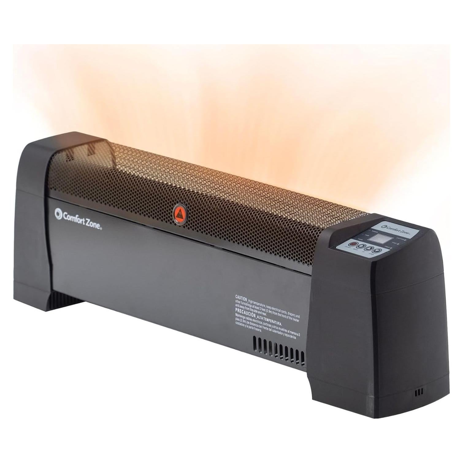Calefactor de Zócalo Comfort Zone CZ650B 1500W Digital Negro