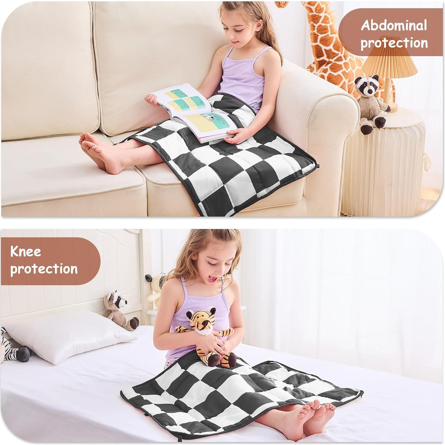 Manta de Peso Yescool 50.8x76.2 cm Cuadros Negros 0.91 kg