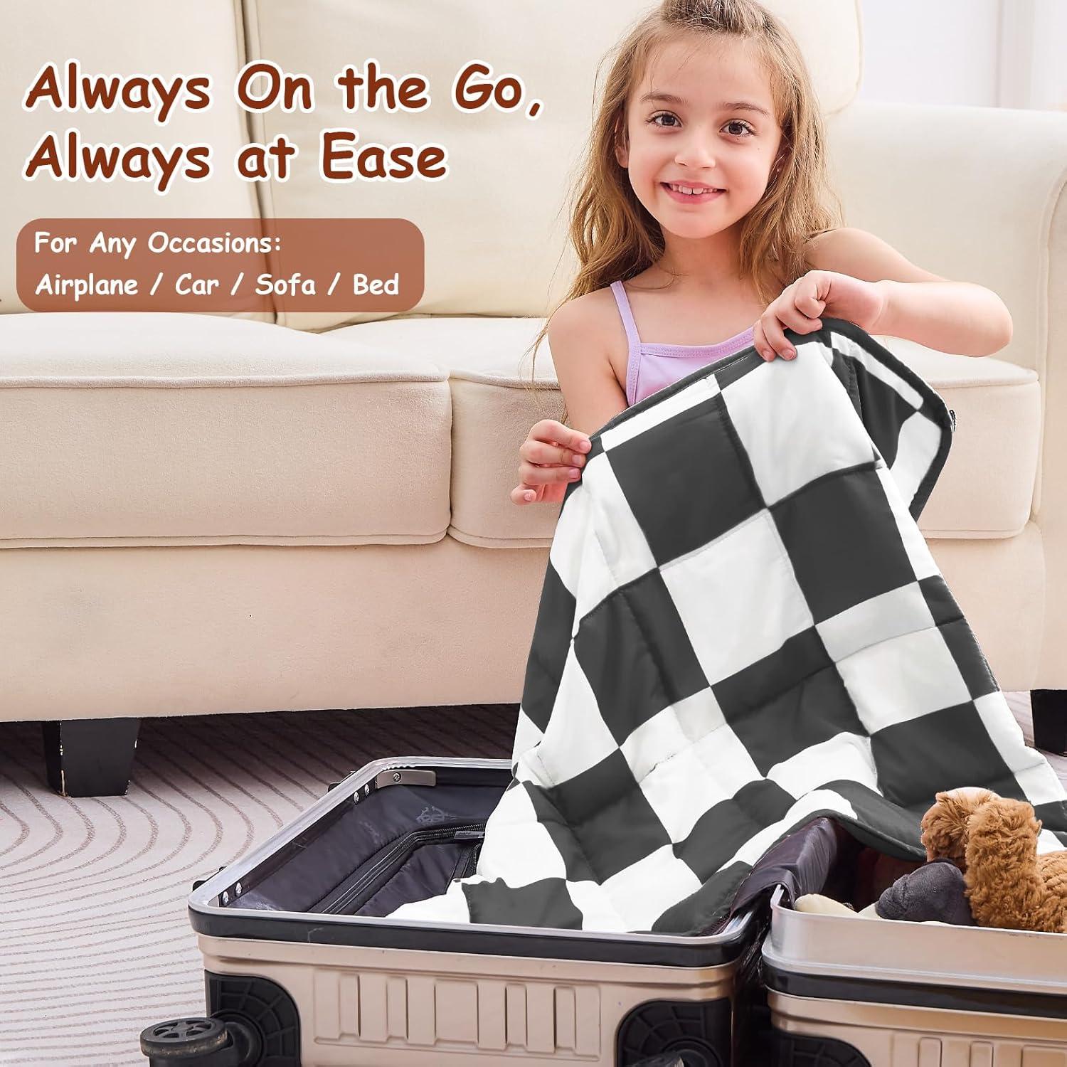 Manta de Peso Yescool 50.8x76.2 cm Cuadros Negros 0.91 kg