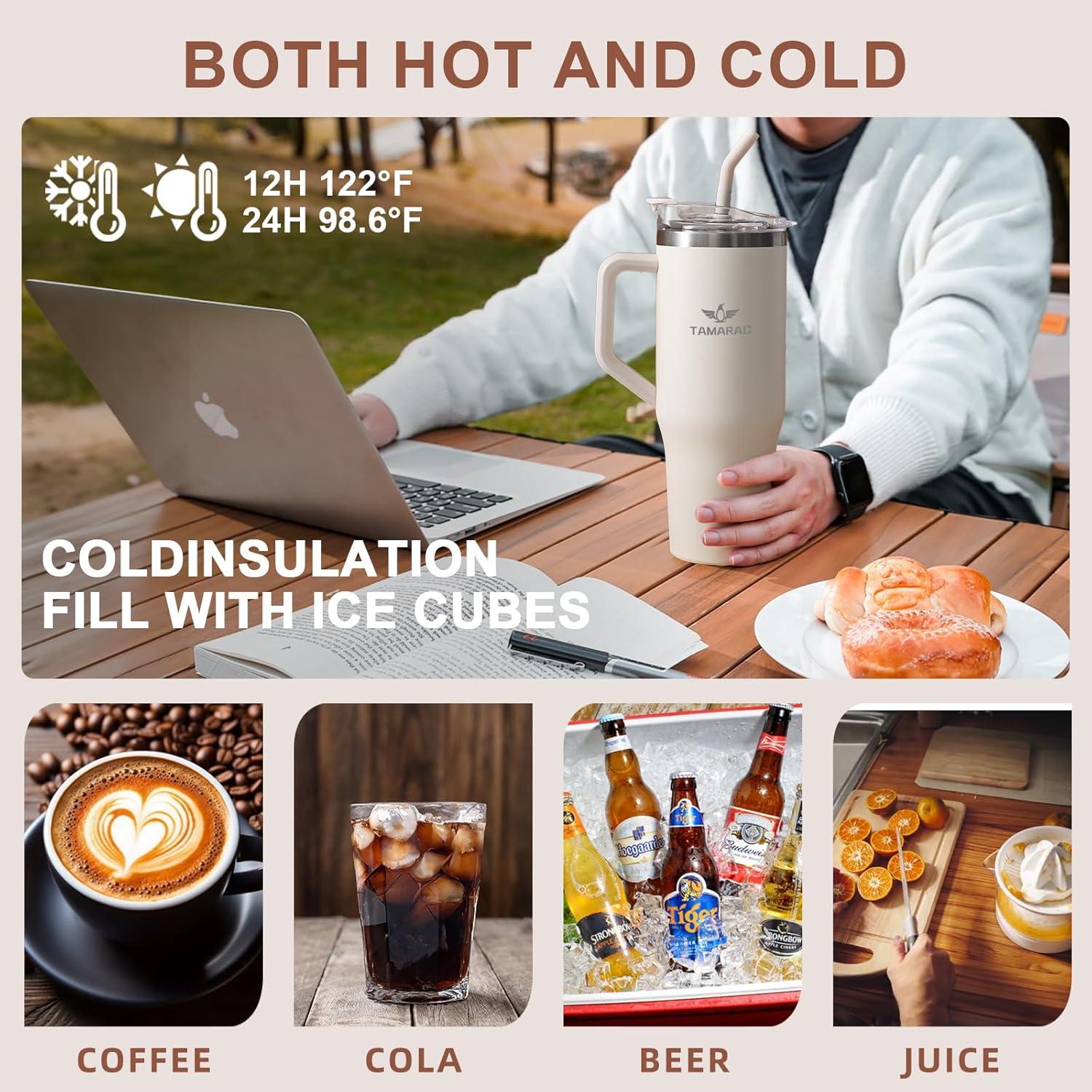 Taza de 1.18 L Tamarac con Asa y Tapa Aislante