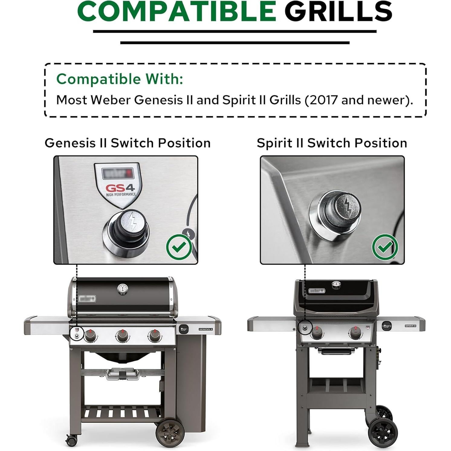 Interruptor de Encendido Weber GS4 para Parrillas Genesis II y Spirit II