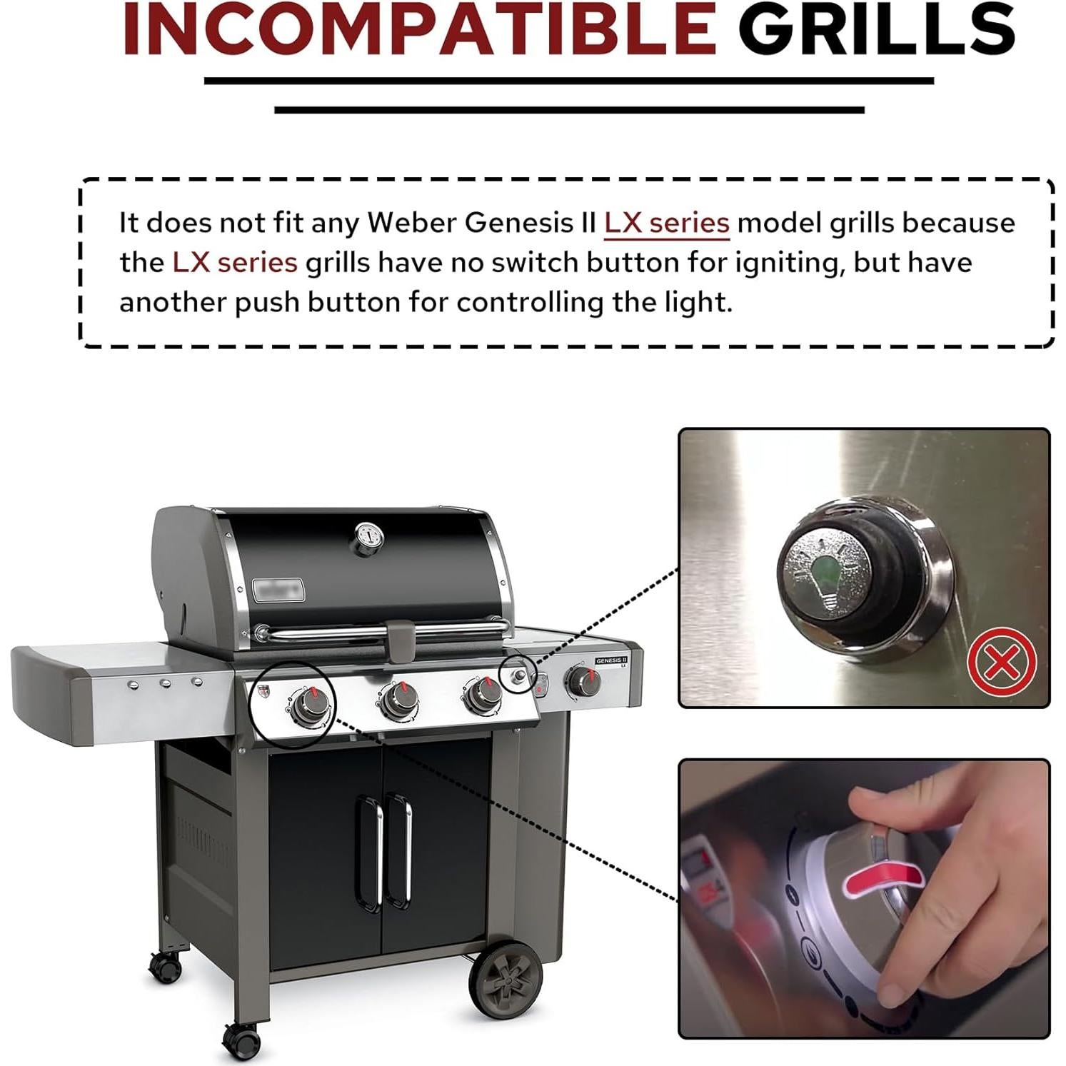 Interruptor de Encendido Weber GS4 para Parrillas Genesis II y Spirit II