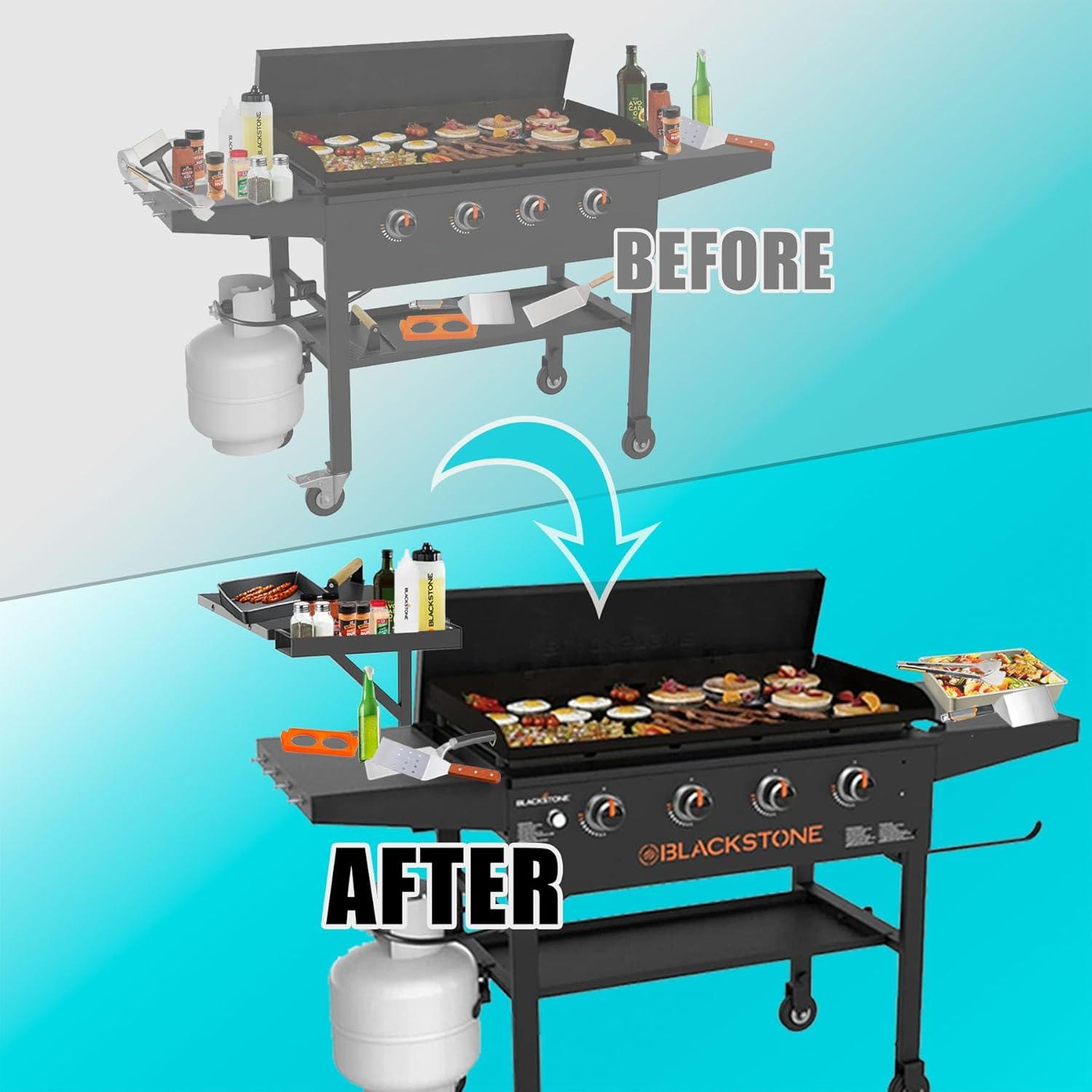 Estante Superior para Plancha Blackstone 36"/28" - Caddy Negro