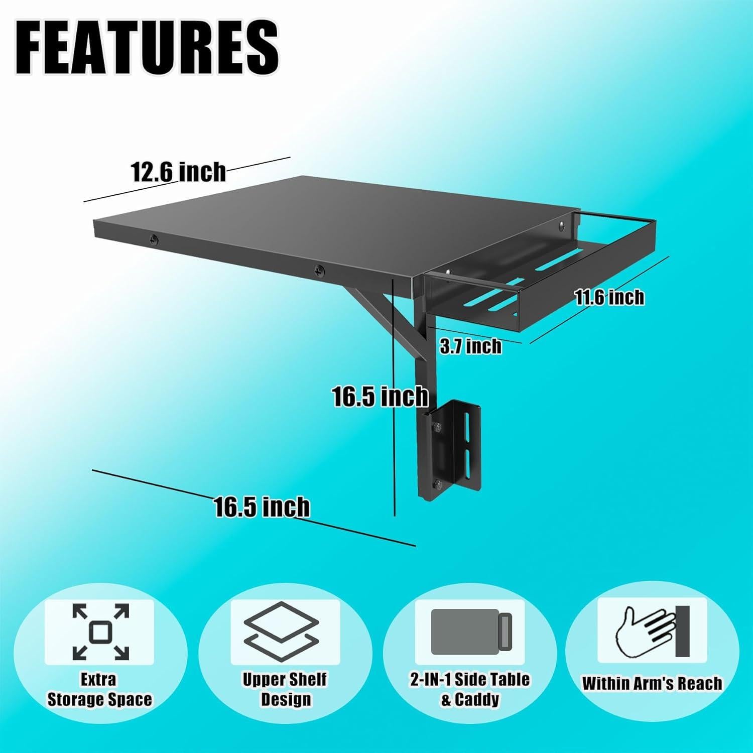 Estante Superior para Plancha Blackstone 36"/28" - Caddy Negro