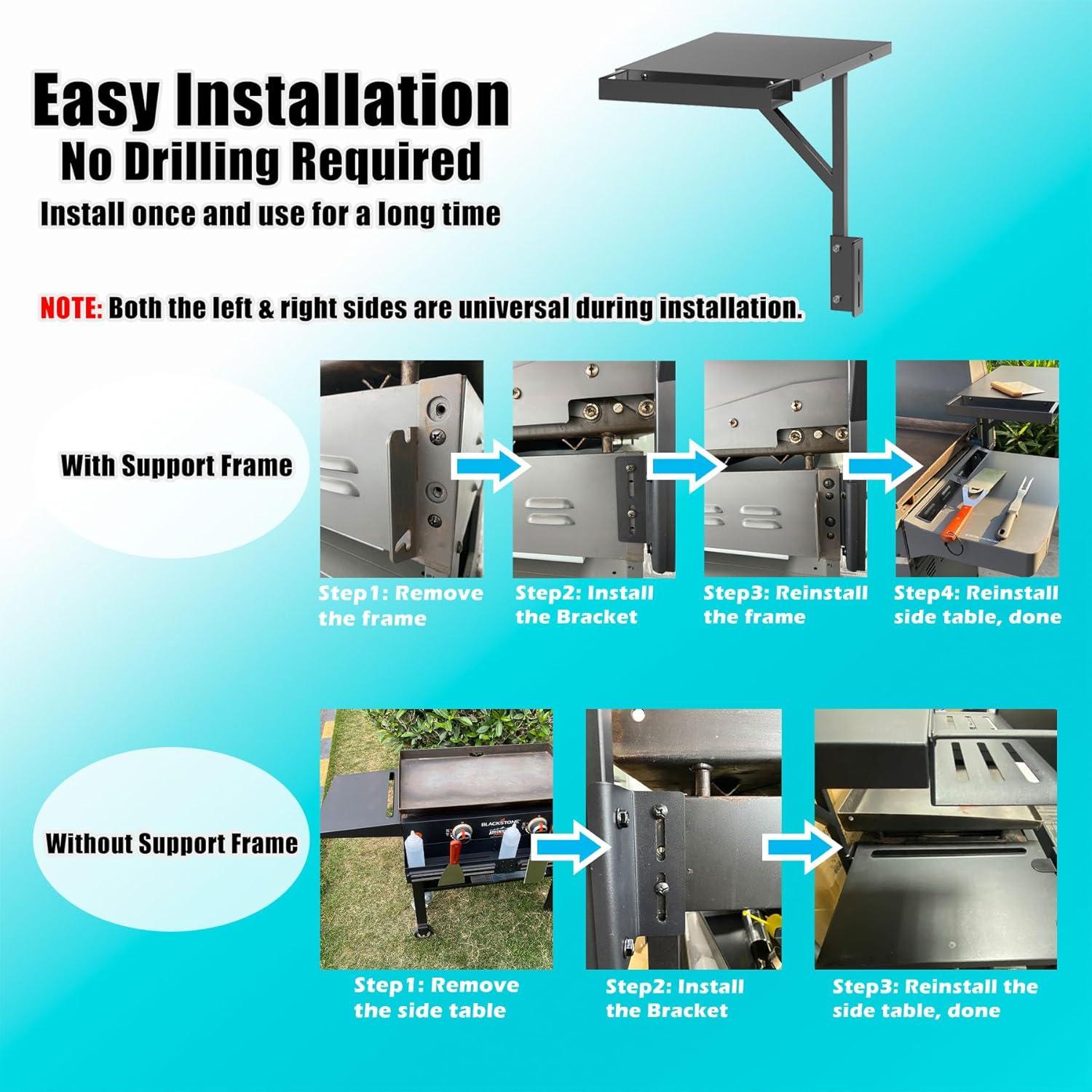 Estante Superior para Plancha Blackstone 36"/28" - Caddy Negro