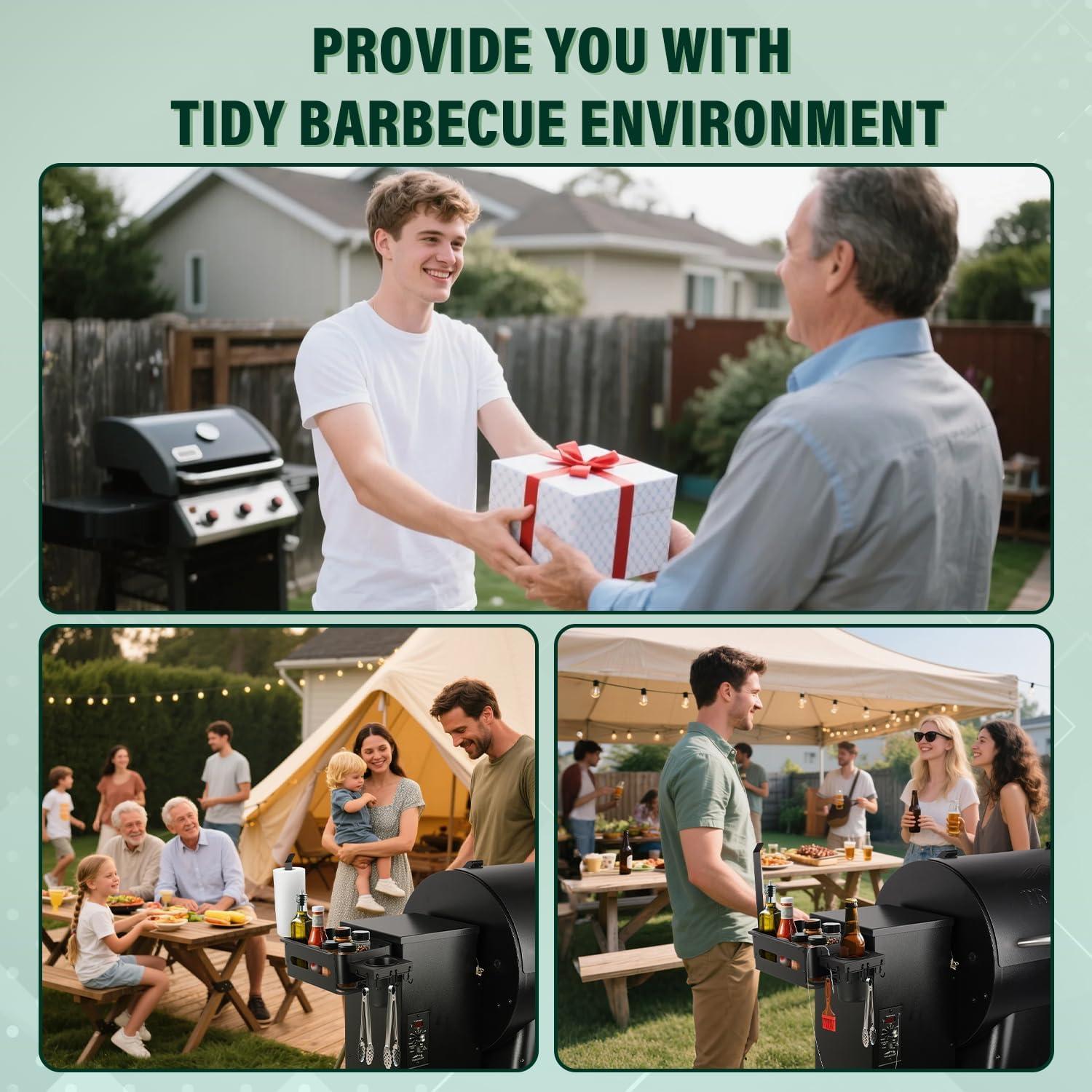 Cesta de Almacenamiento Goldusk para Parrillas Traeger - Acero Inoxidable