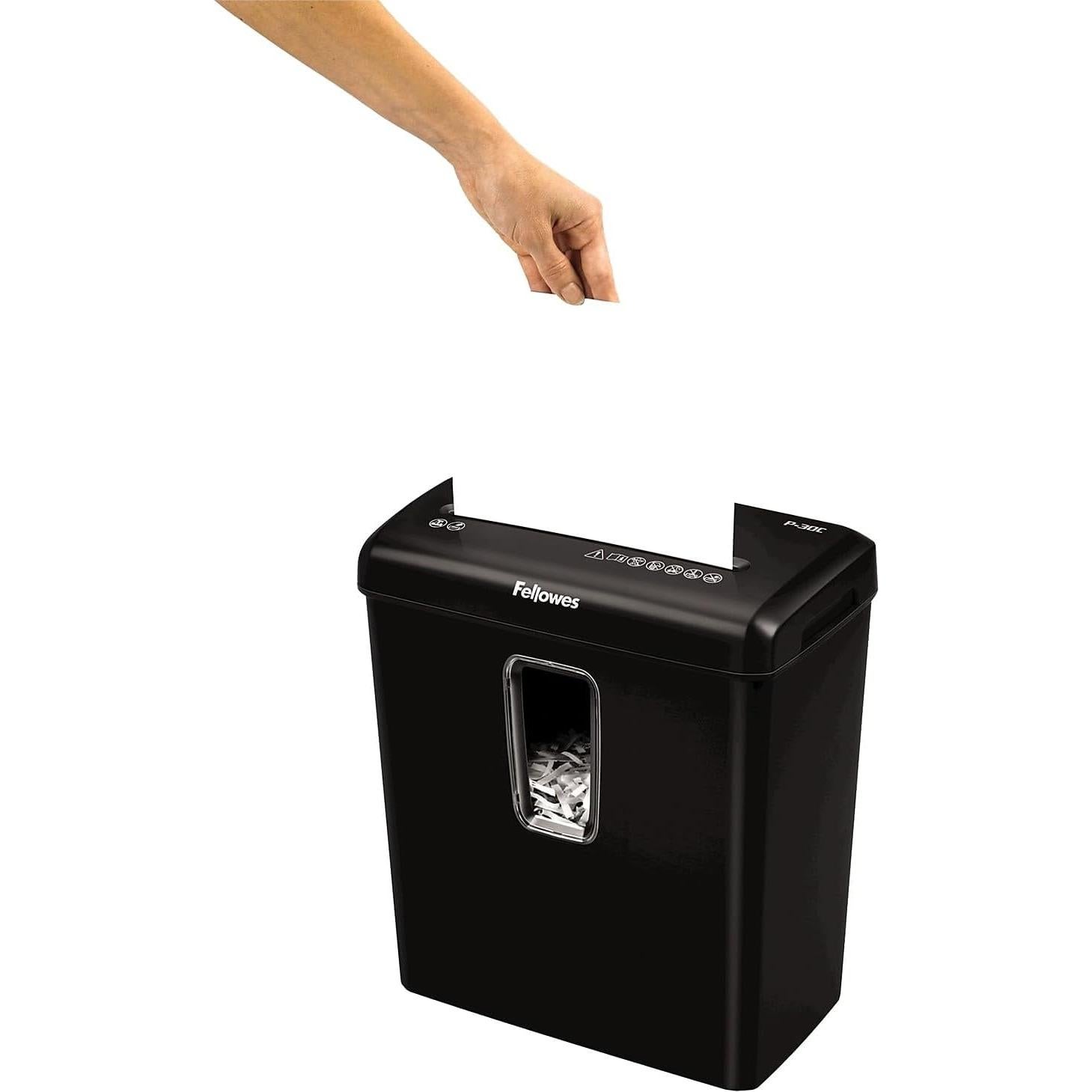 Trituradora de Papel Fellowes P-30C 6 Hojas Corte Cruzado