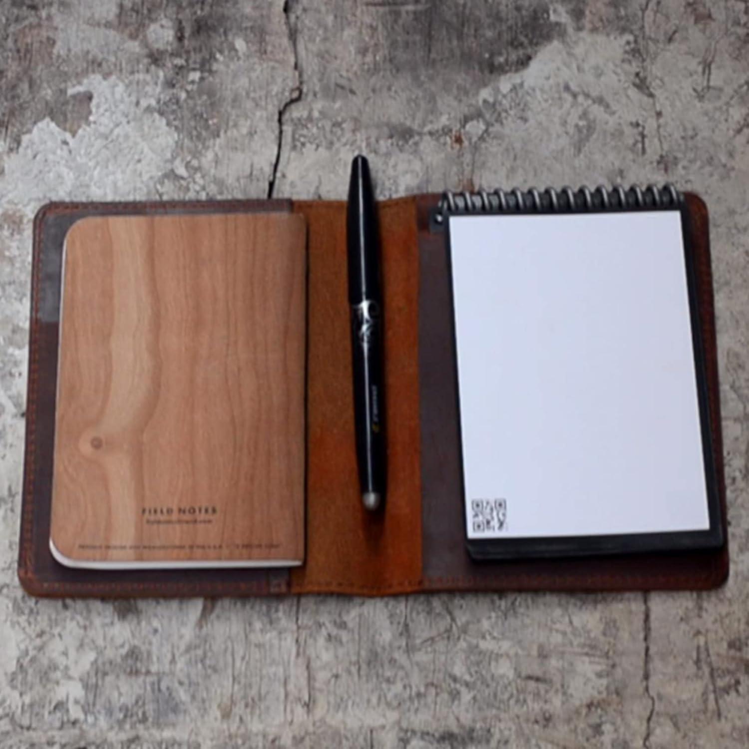 Cubierta de Cuero JJNUSA para Rocketbook Mini 3.5" x 5.5" Marrón