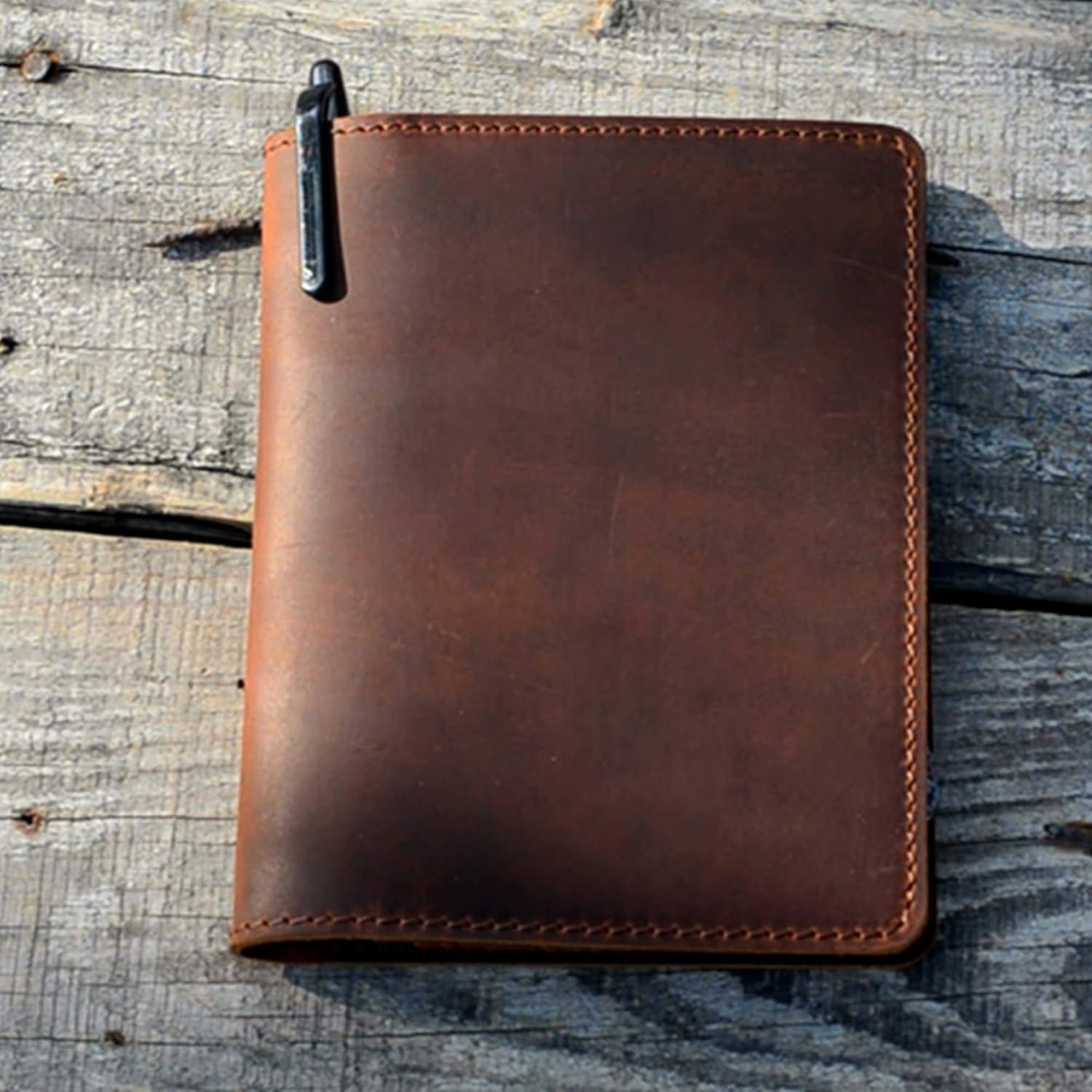 Cubierta de Cuero JJNUSA para Rocketbook Mini 3.5" x 5.5" Marrón