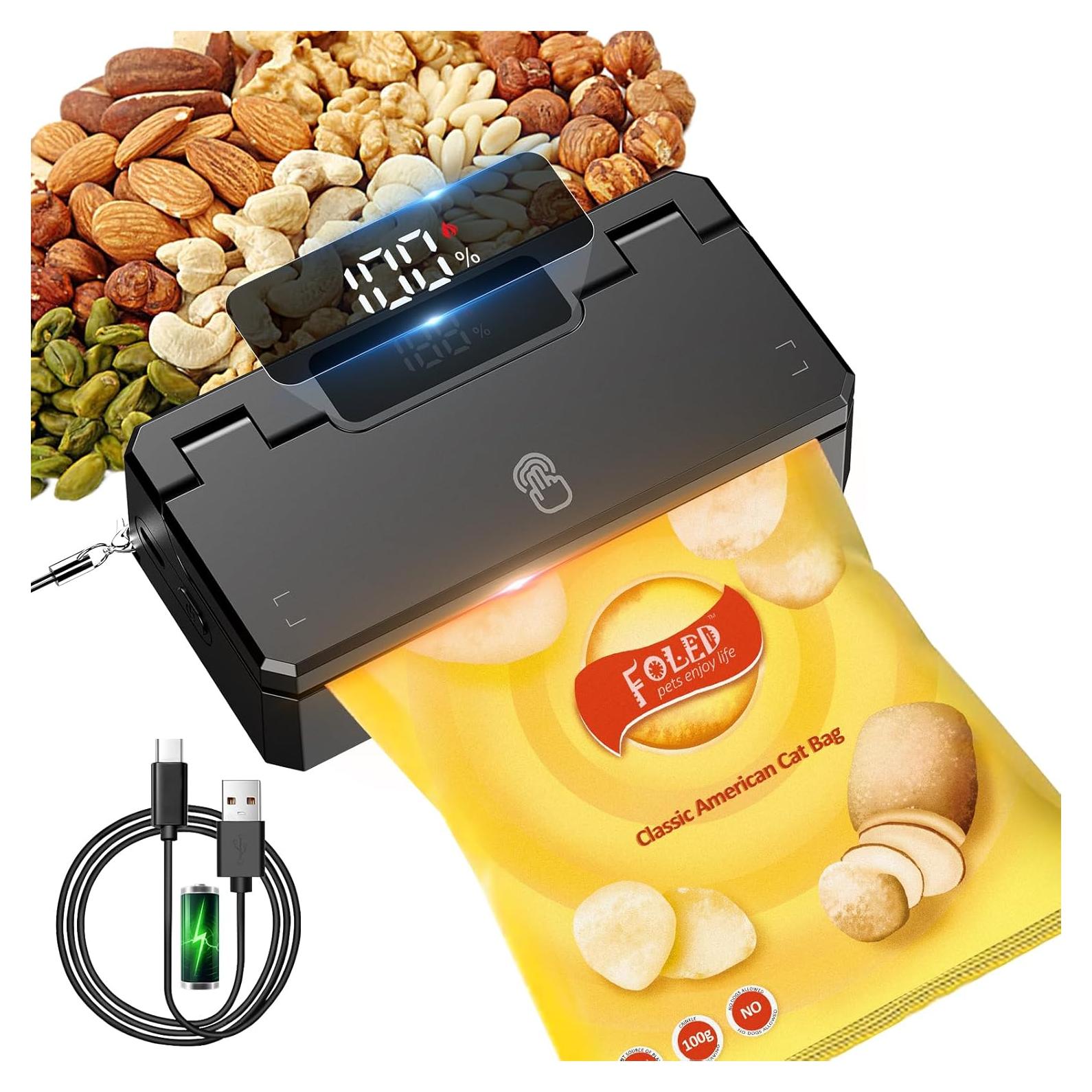 Sellador de Bolsas Mini OCXU 4 en 1 Recargable 3000mAh