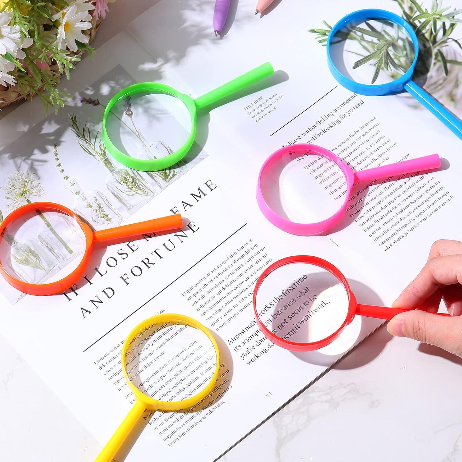 Lupas para Niños Kingdder 48 Pcs 5X Aumento Coloridas