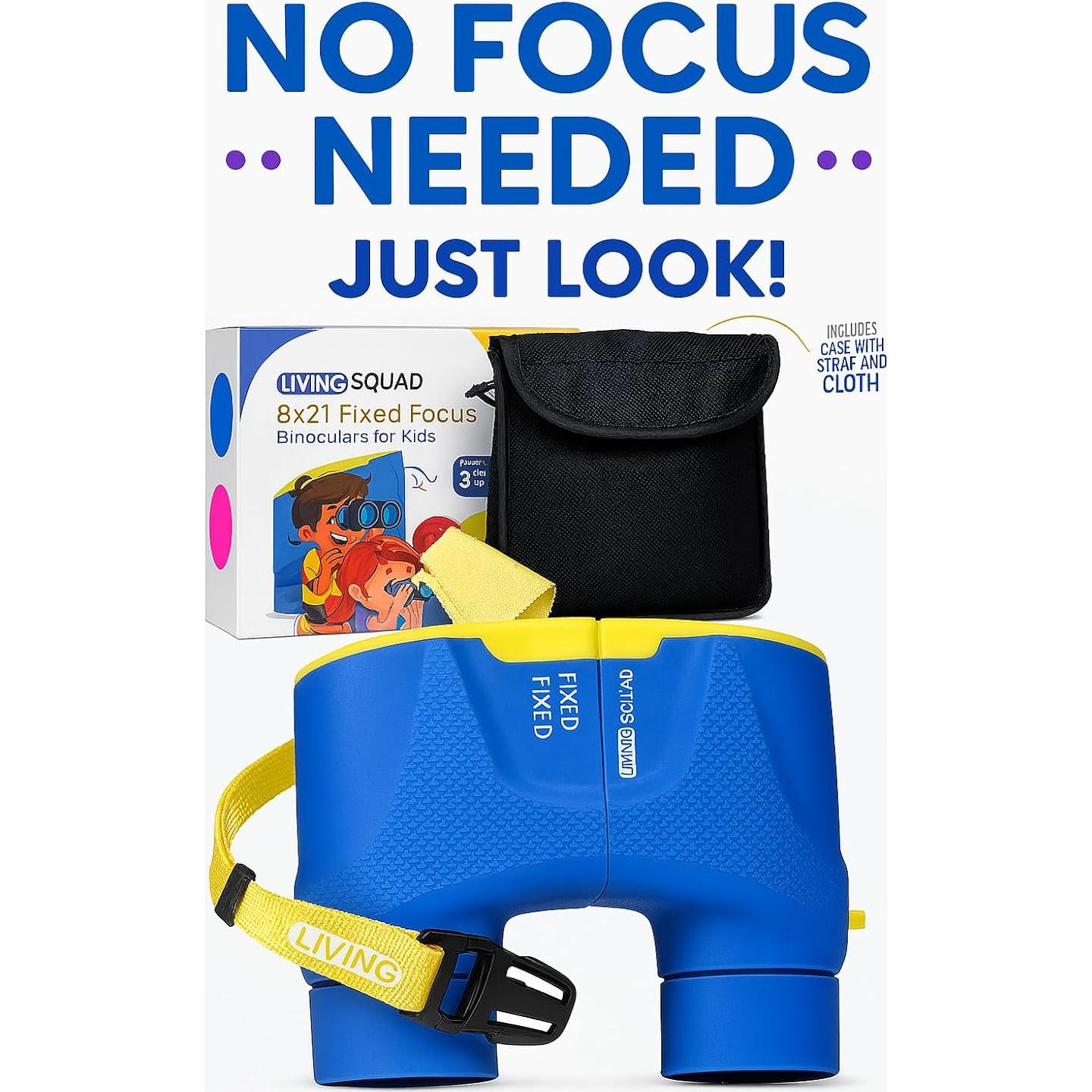 Binoculares para Niños Living Squad 8x21 A Prueba de Golpes