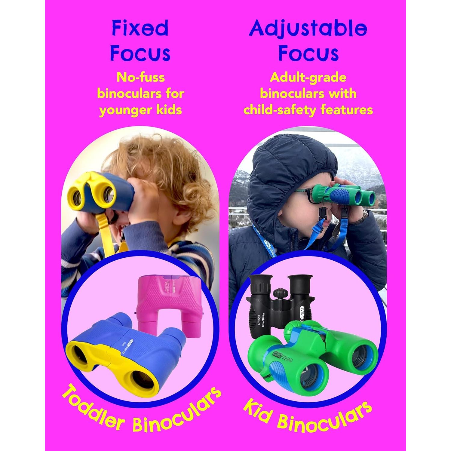 Binoculares para Niños Living Squad 8x21 A Prueba de Golpes