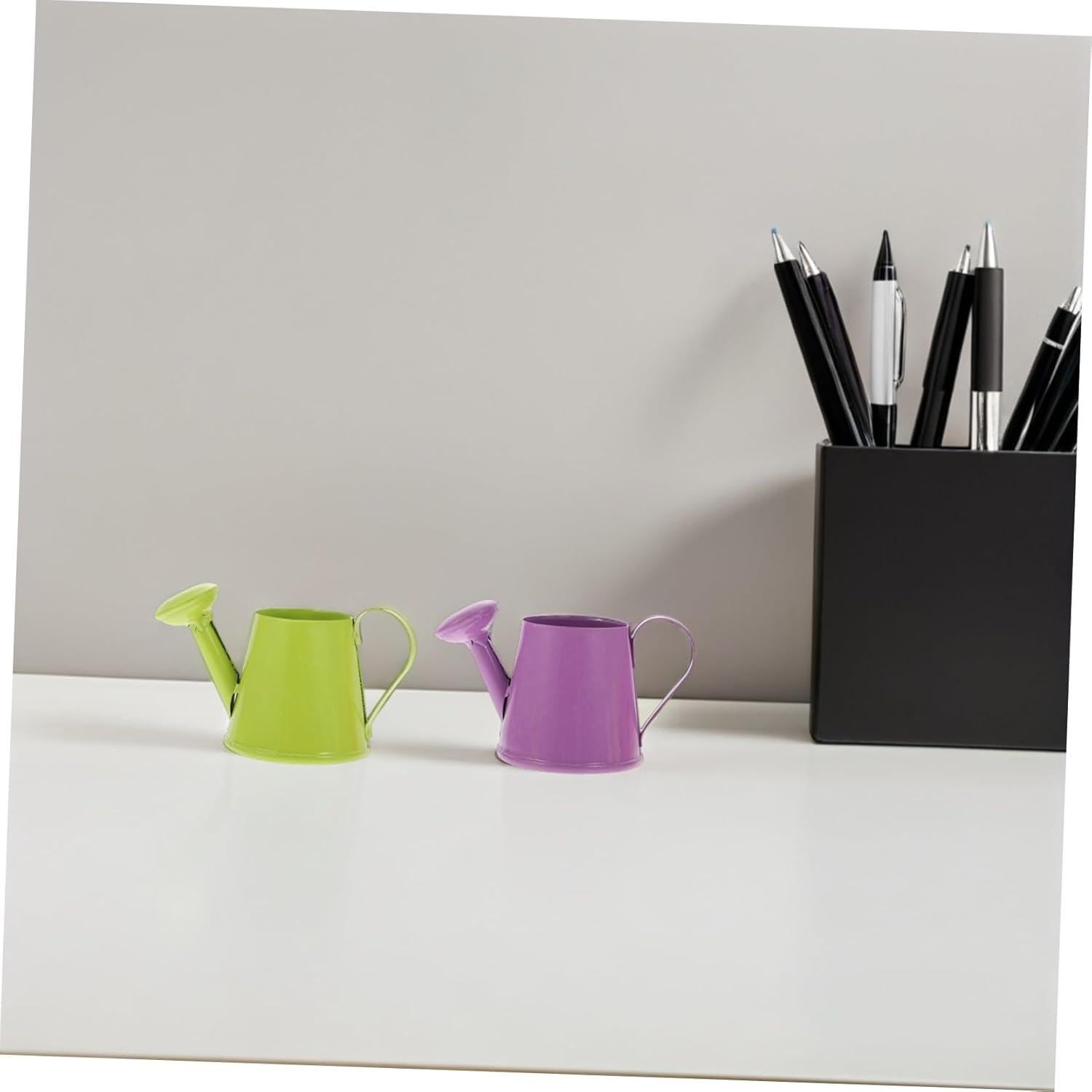 Kisangel Mini Regaderas de Hierro 6pcs Color Surtido 8.5x4.7cm