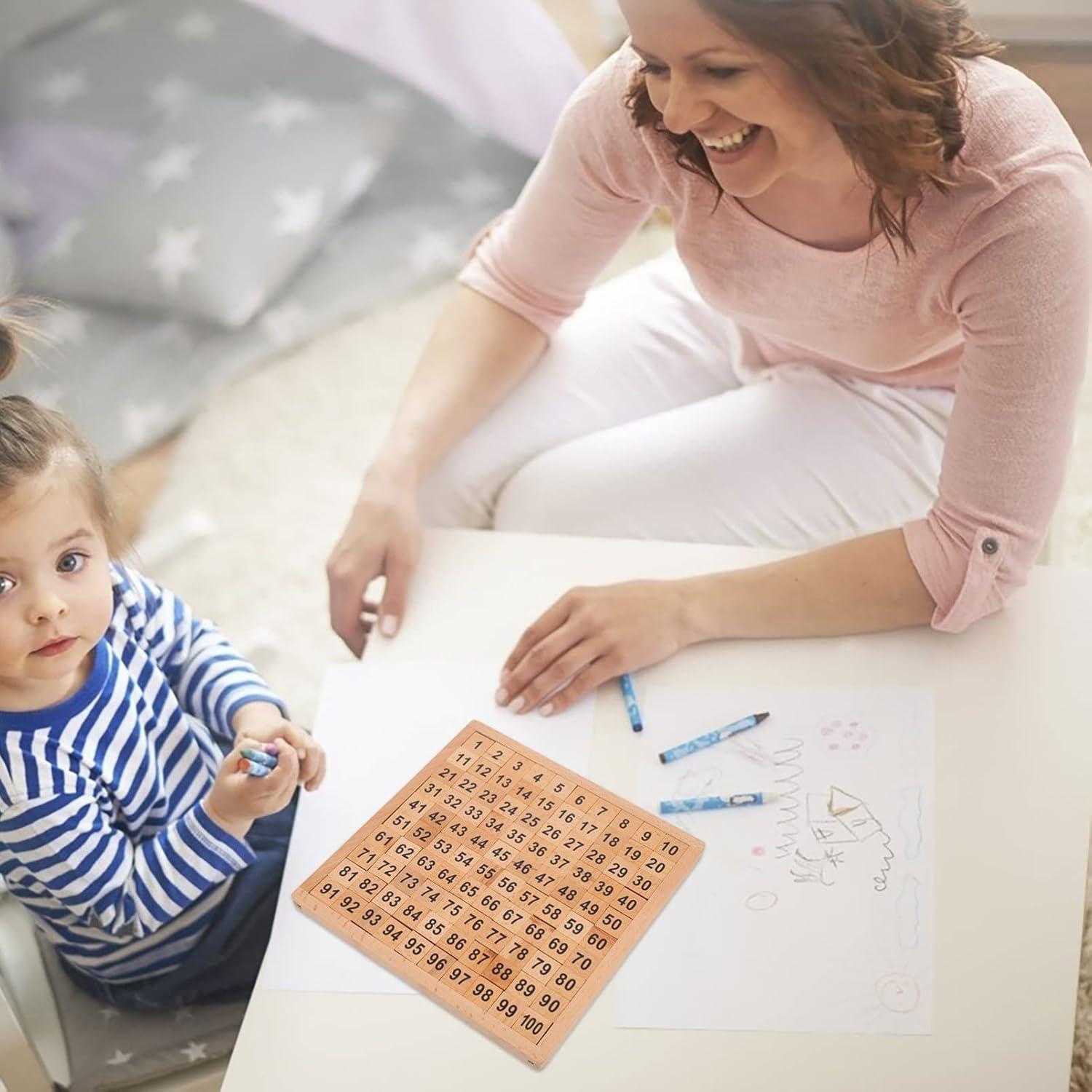 Tablero de Matemáticas de Madera Jojofuny 21x21 cm Educativo