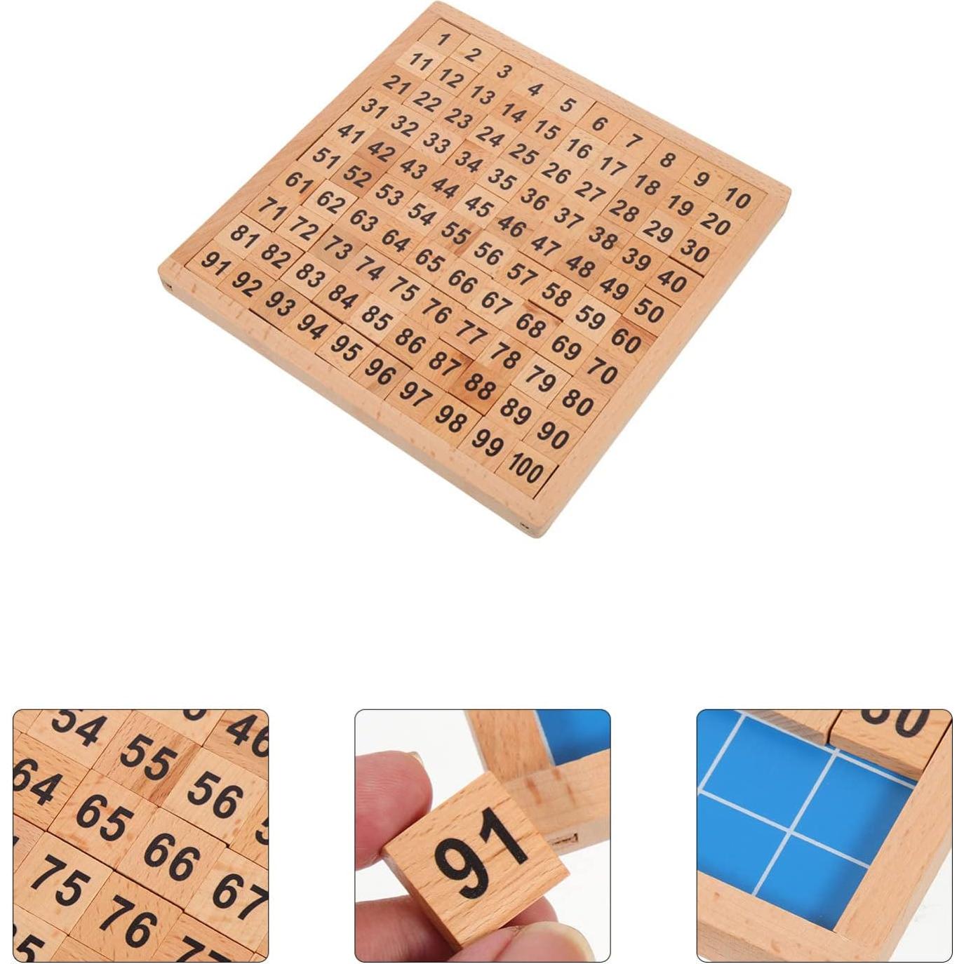 Tablero de Matemáticas de Madera Jojofuny 21x21 cm Educativo