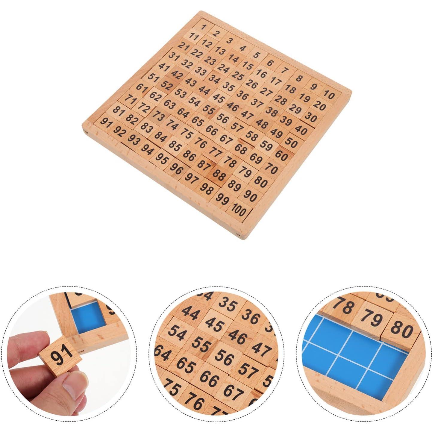 Tablero de Matemáticas de Madera Jojofuny 21x21 cm Educativo