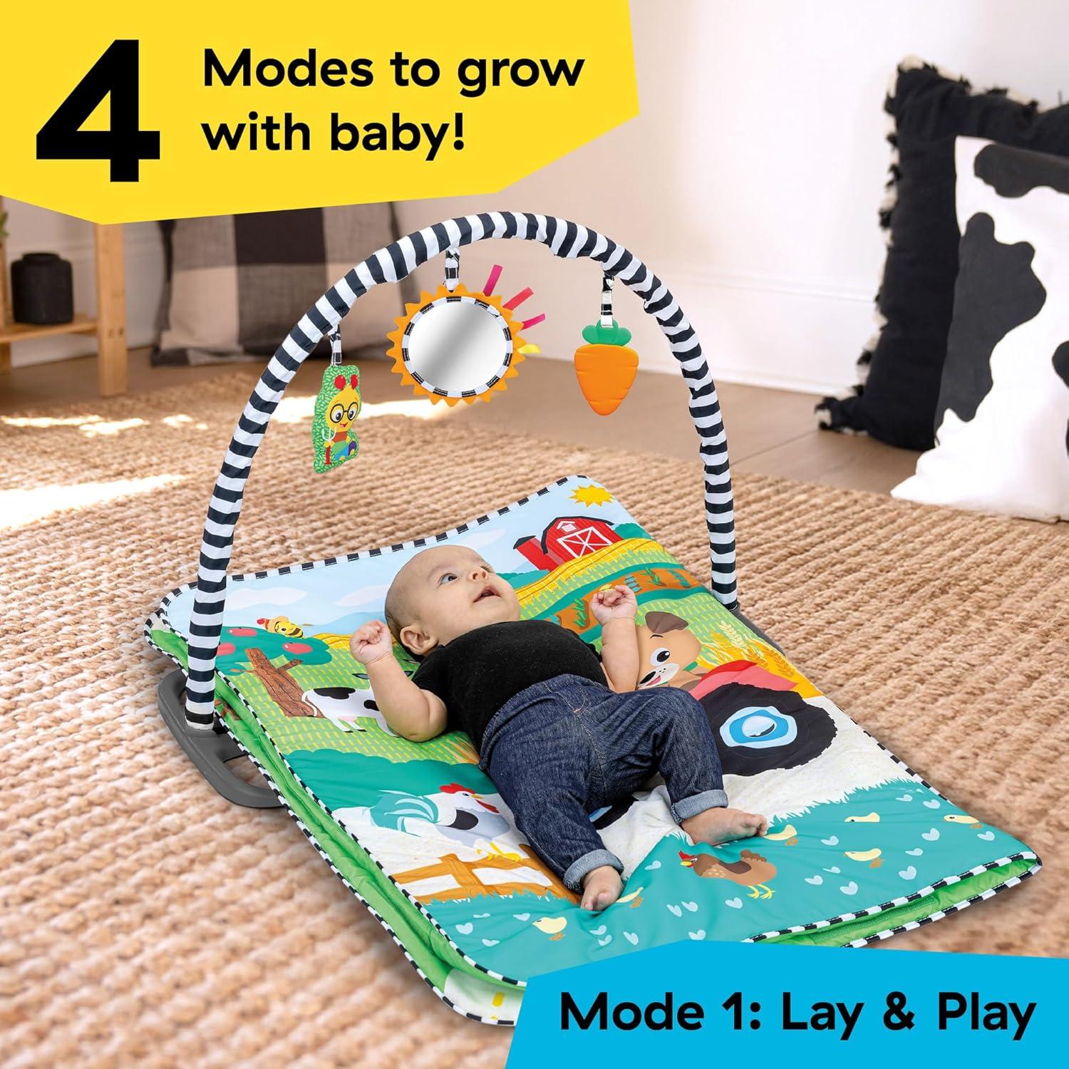 Gimnasio de Juego Baby Einstein Busy Barnyard Crece Conmigo - Alfombra Extra Grande 91.4x121.9cm