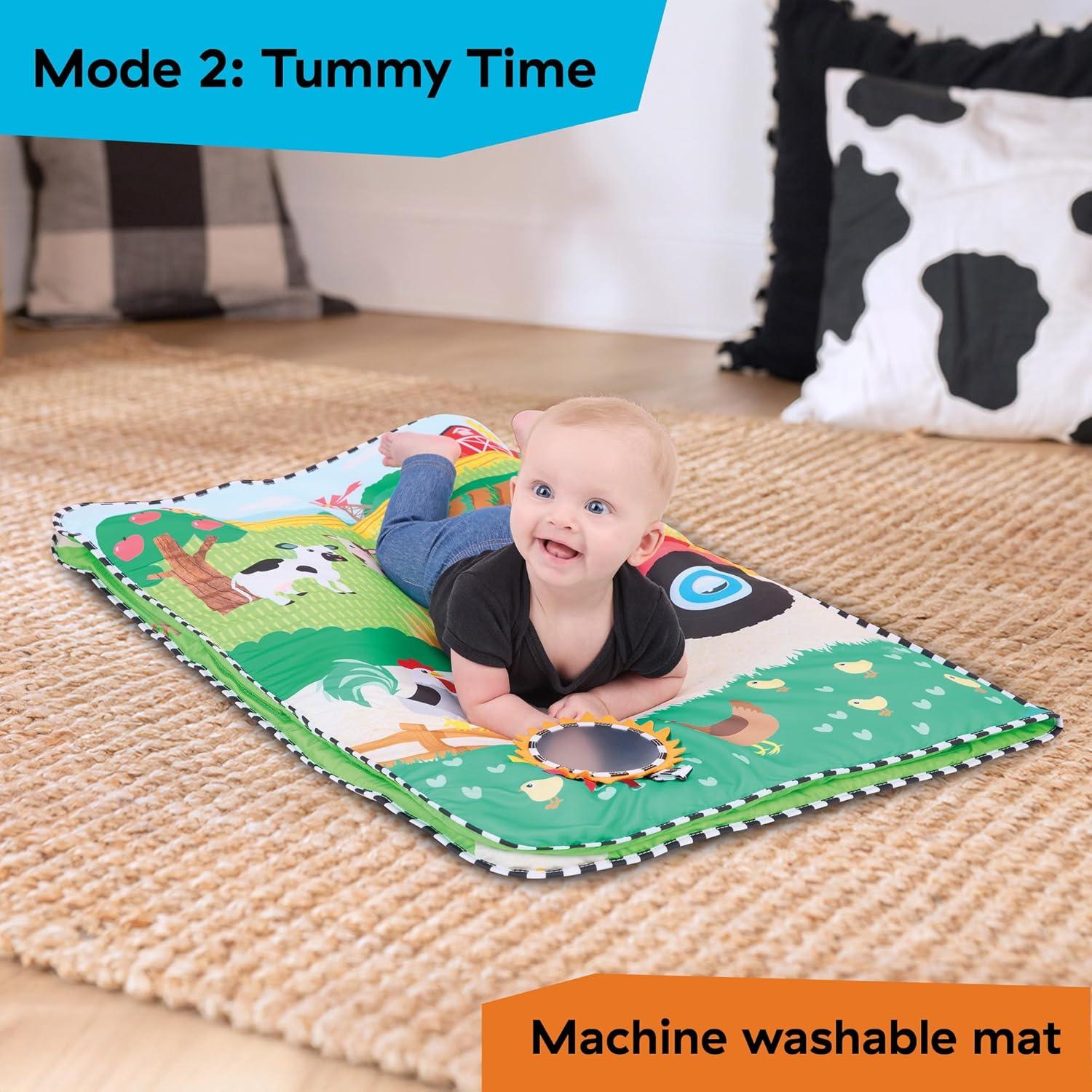 Gimnasio de Juego Baby Einstein Busy Barnyard Crece Conmigo - Alfombra Extra Grande 91.4x121.9cm