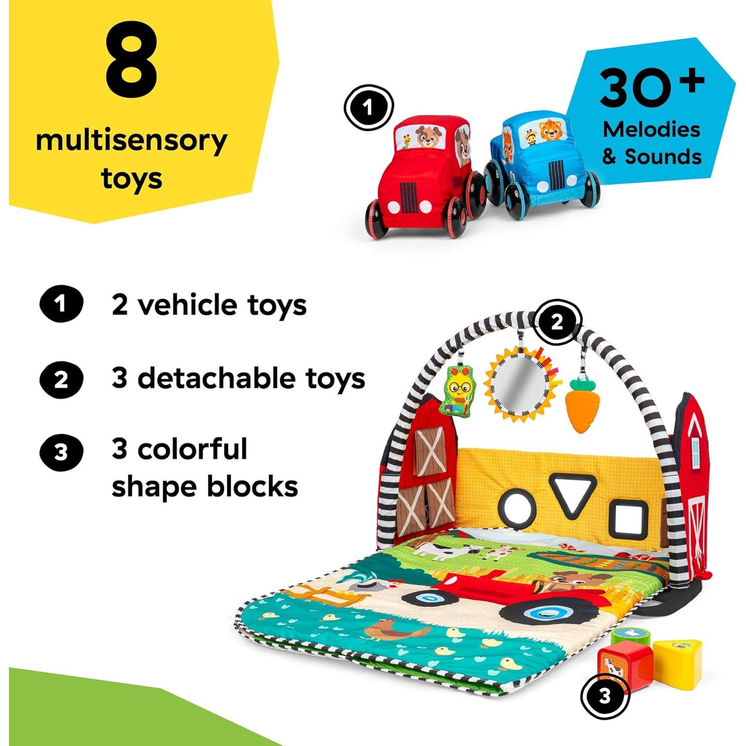 Gimnasio de Juego Baby Einstein Busy Barnyard Crece Conmigo - Alfombra Extra Grande 91.4x121.9cm