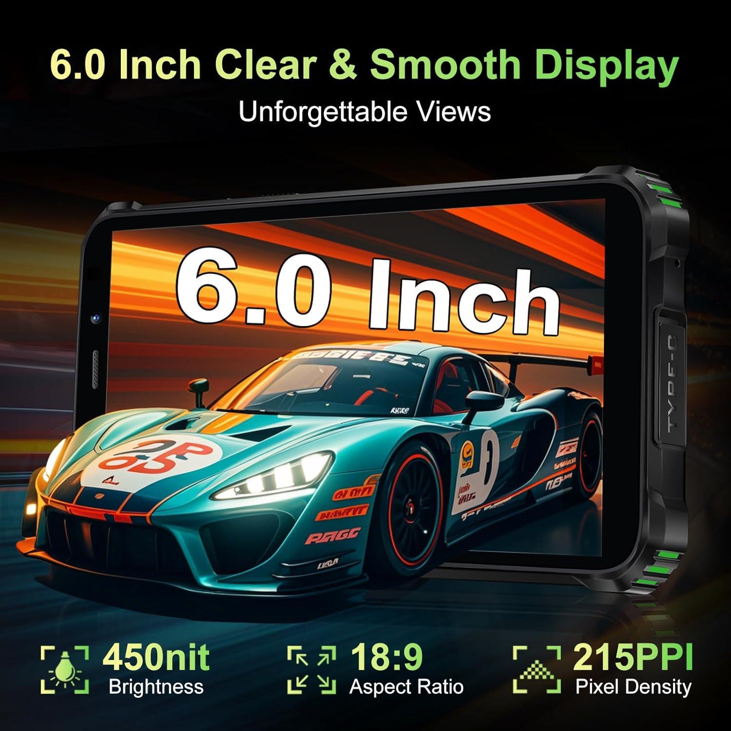 OUKITEL G5 Teléfono Resistente 16GB RAM 128GB Negro