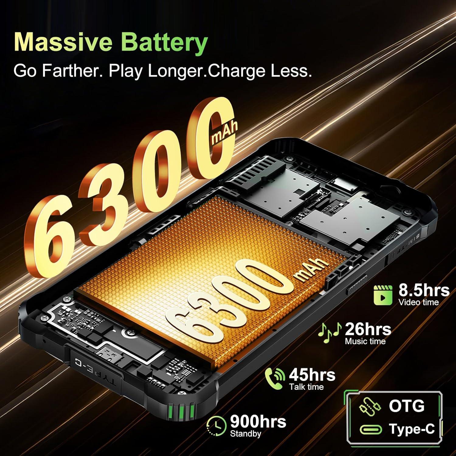 OUKITEL G5 Teléfono Resistente 16GB RAM 128GB Negro