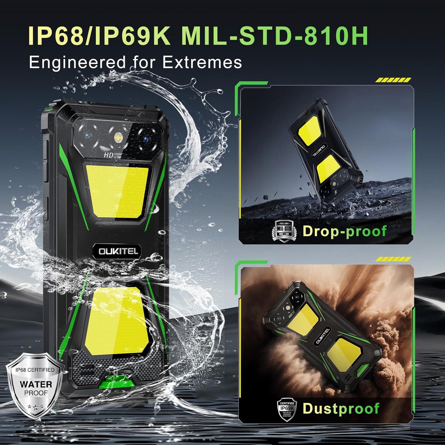 OUKITEL G5 Teléfono Resistente 16GB RAM 128GB Negro