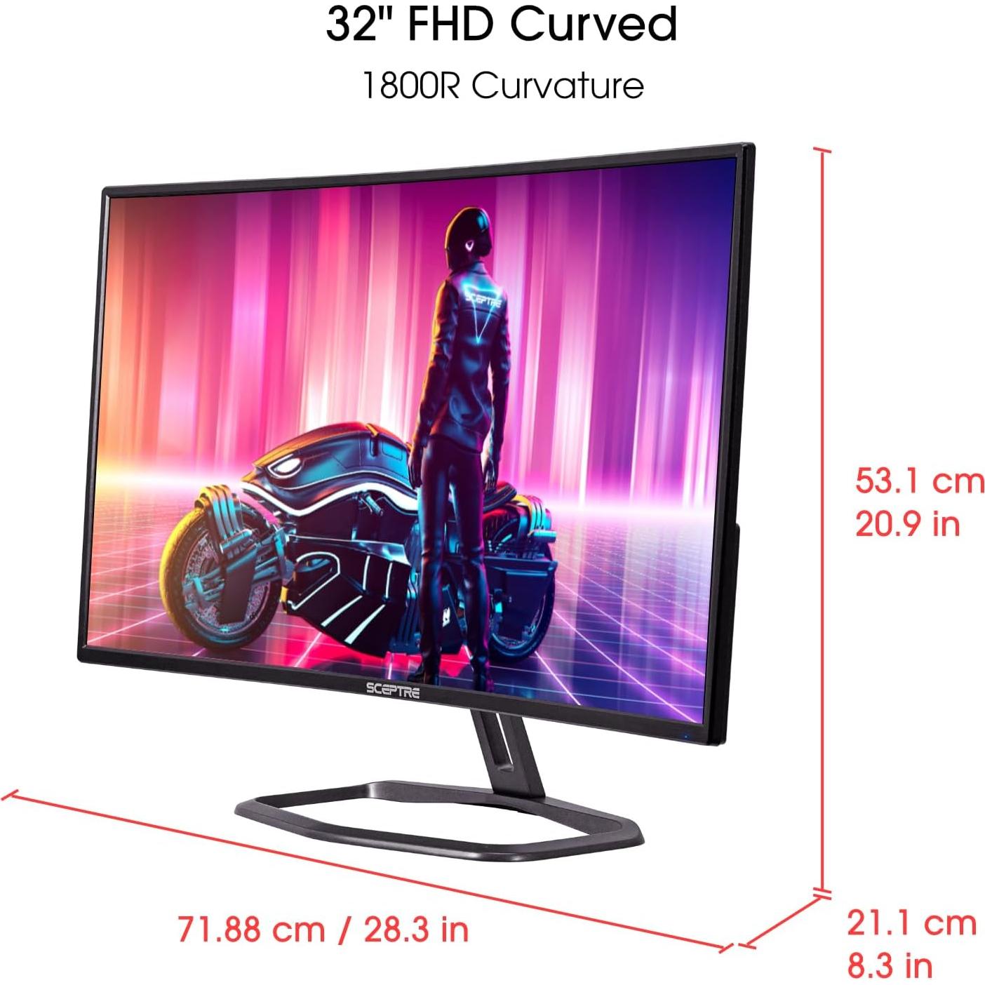 Monitor Curvo Sceptre 32" FHD 1080p 240Hz 1ms FreeSync