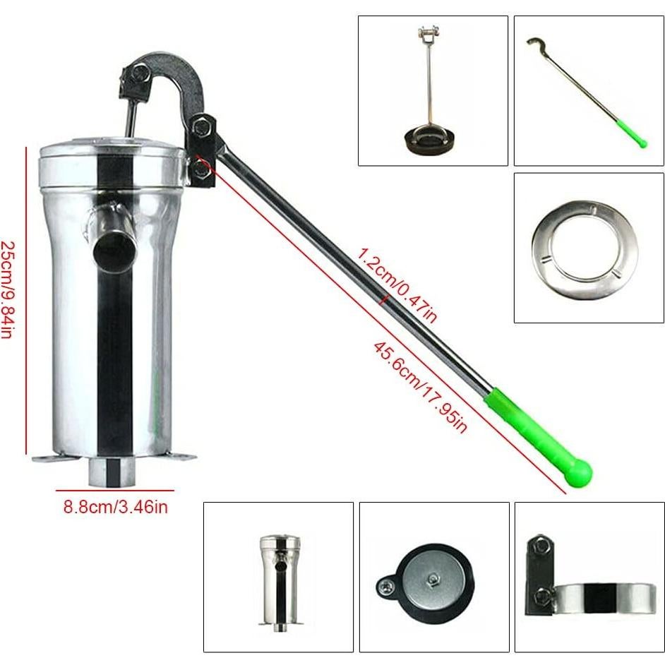 Bomba de Agua Manual Kunghei de Acero Inoxidable 8m