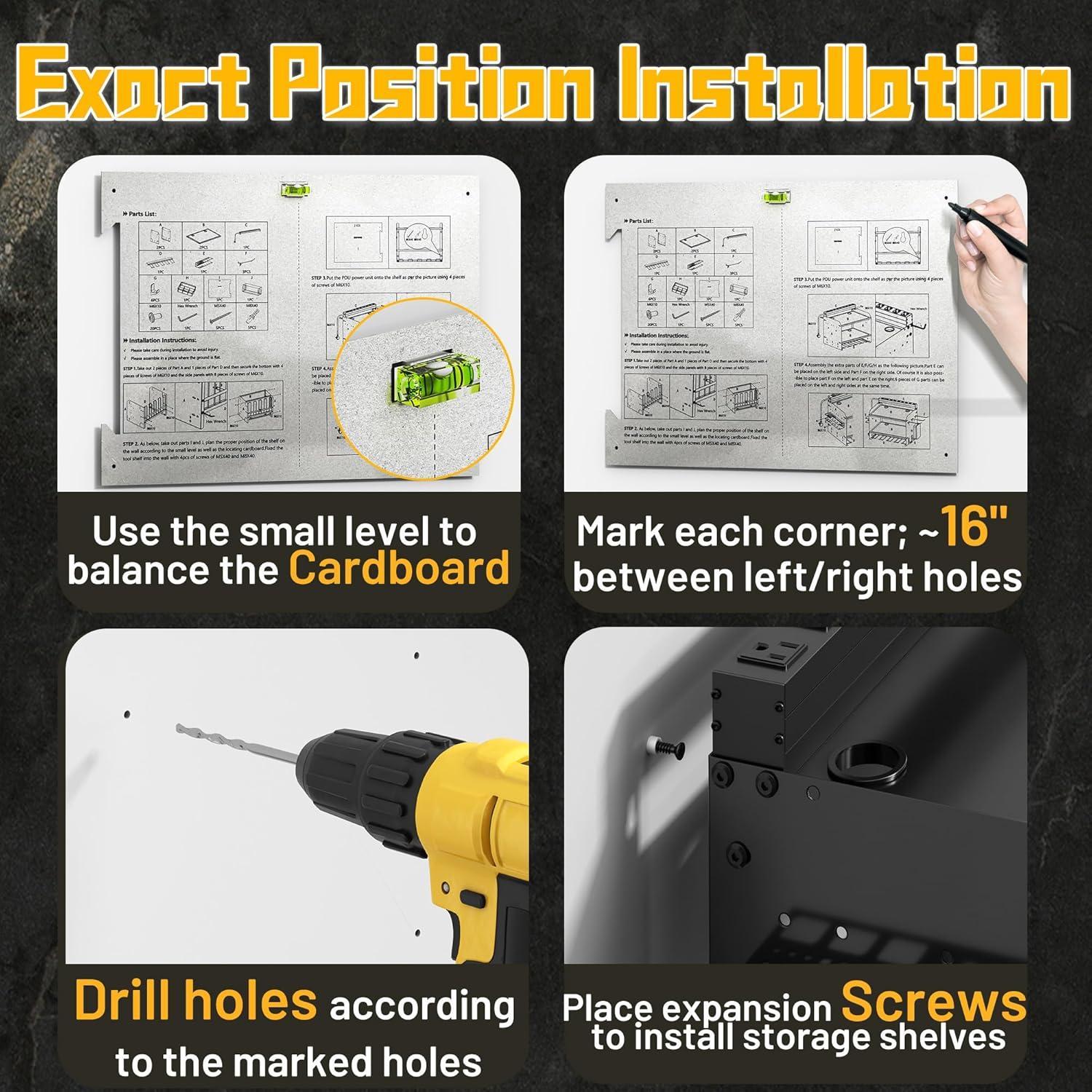 Organizador de Herramientas de Pared CFMASTER 3 Capas Negro