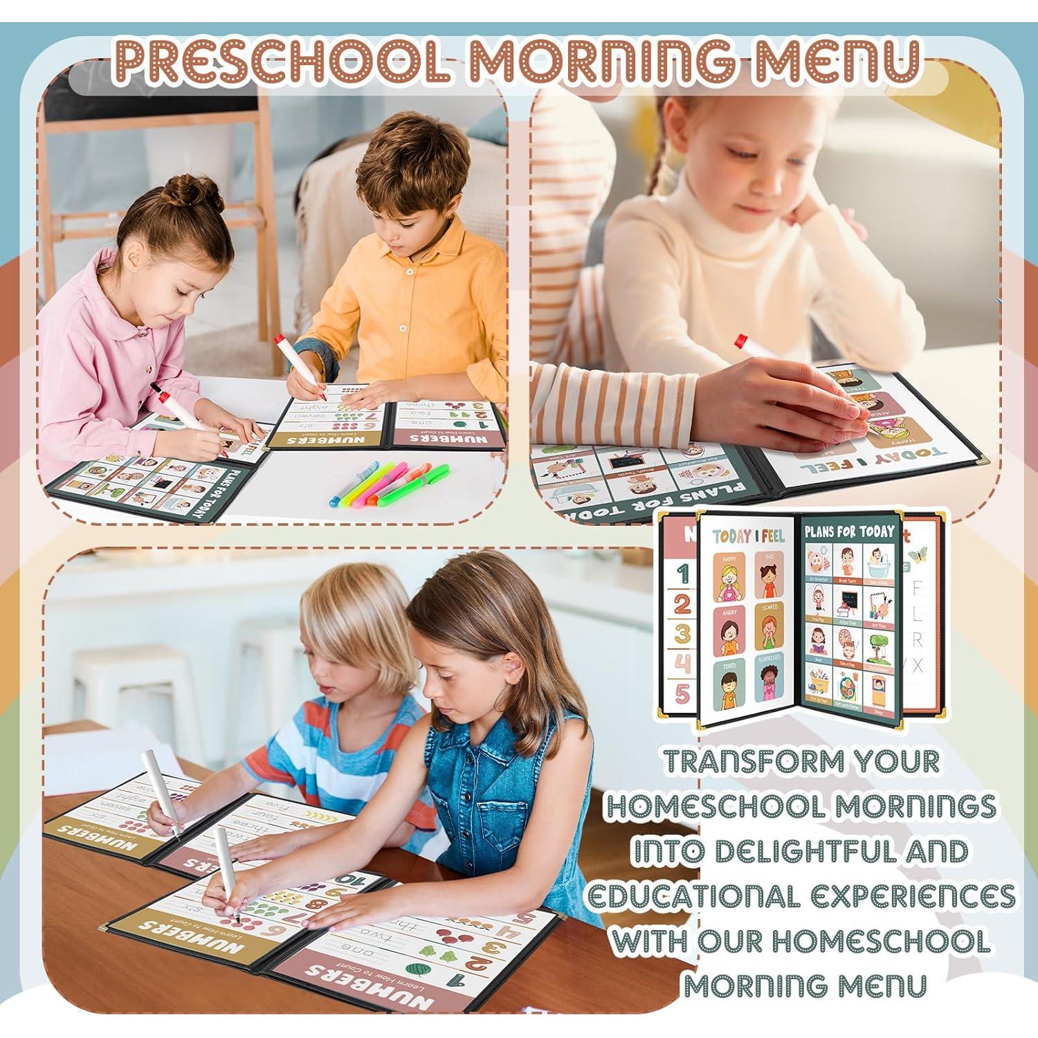 Kit de Menú de Mañana Fuyoooo para Preescolar - 16 Pósters Educativos