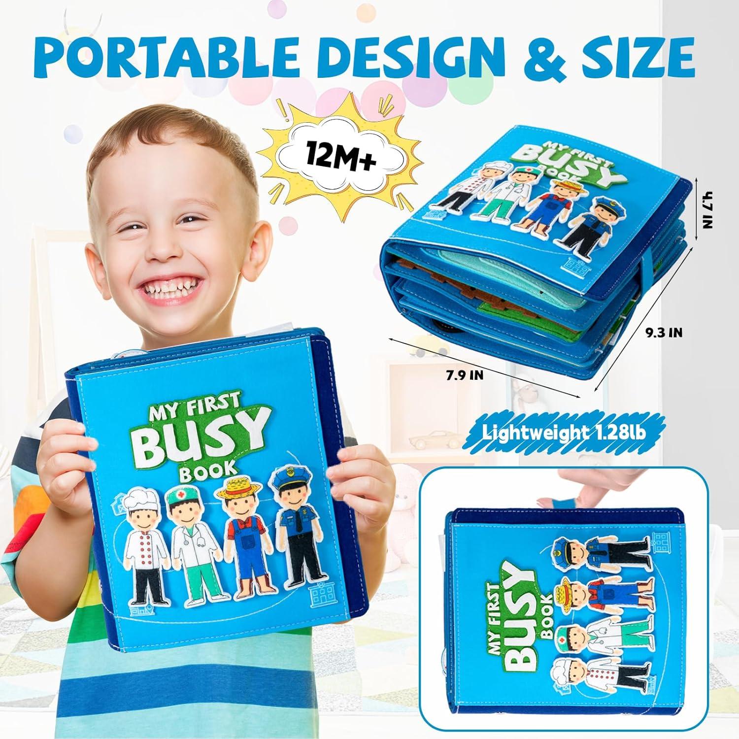 Libro Ocupado Montessori para Niños 3-5 Años - 4 Profesiones