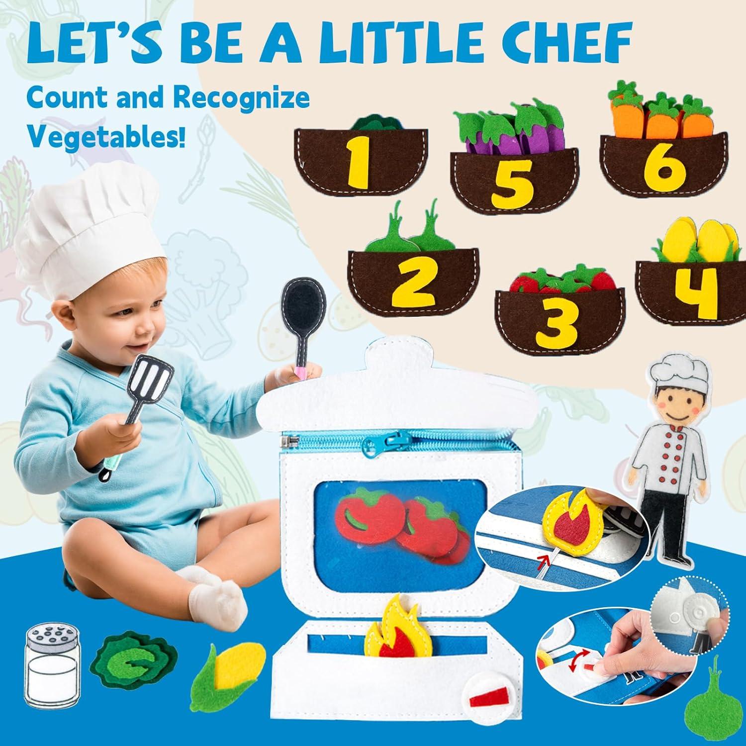 Libro Ocupado Montessori para Niños 3-5 Años - 4 Profesiones