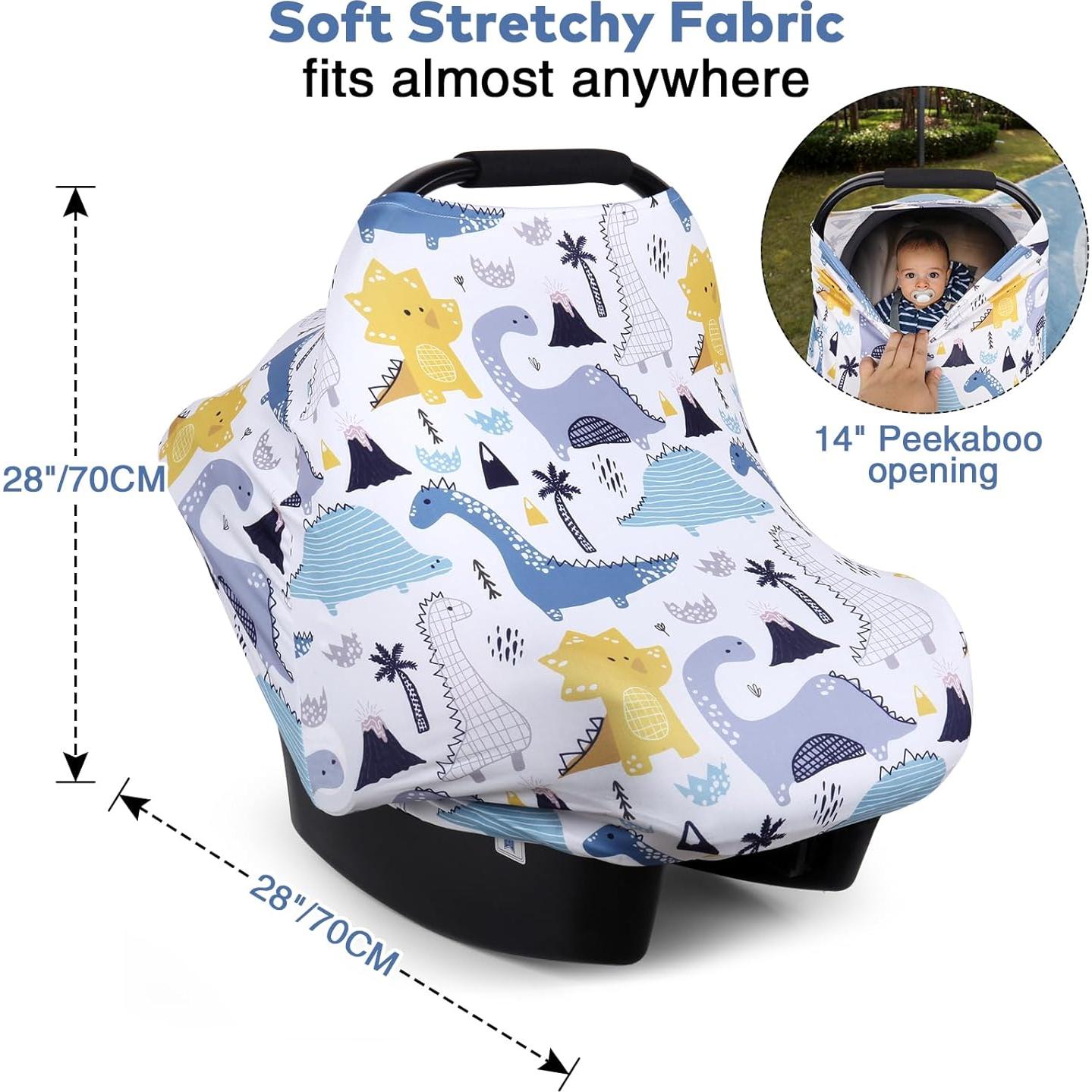 Funda de Asiento de Coche Rquite Todo-en-Uno Unisex Dinosaurio Azul