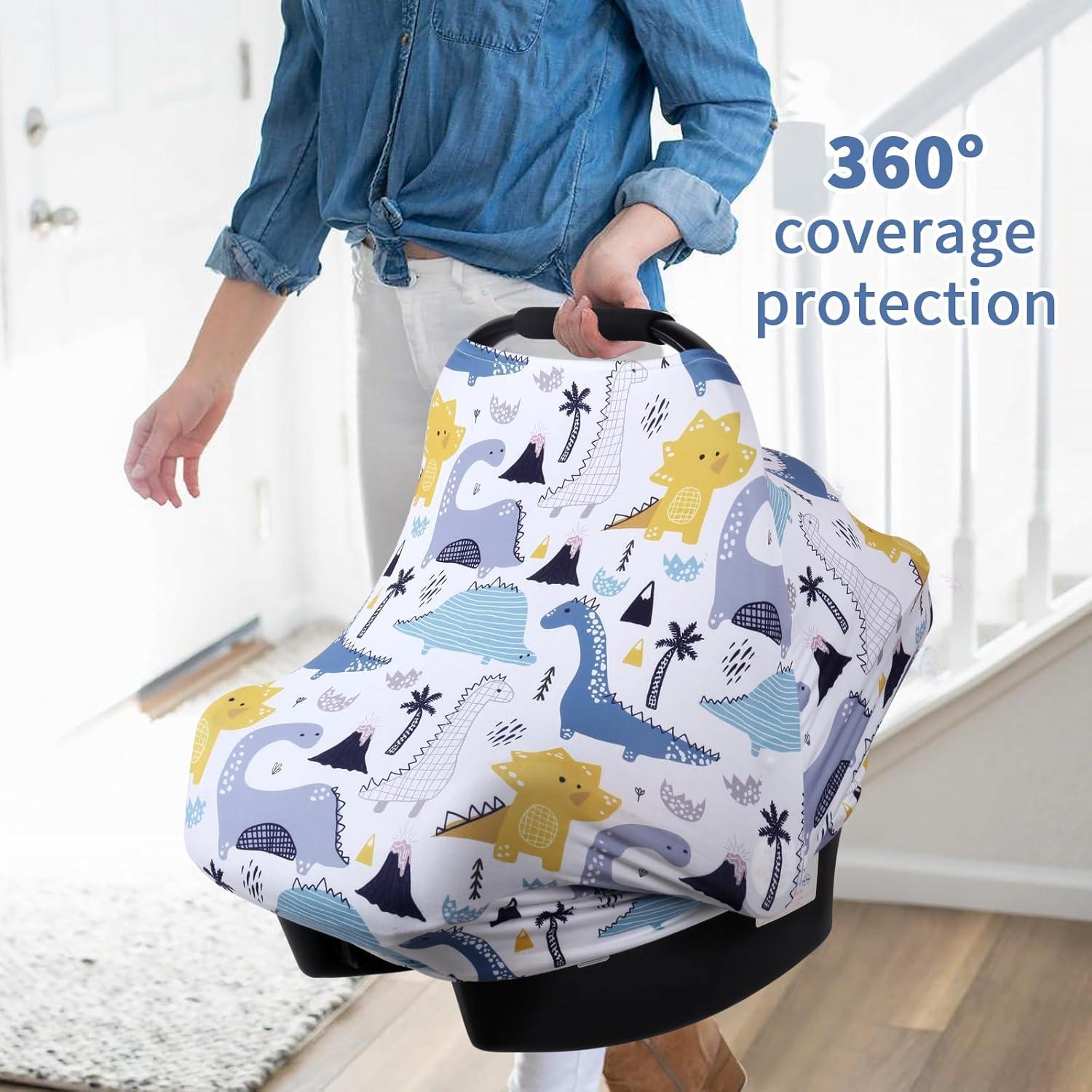 Funda de Asiento de Coche Rquite Todo-en-Uno Unisex Dinosaurio Azul