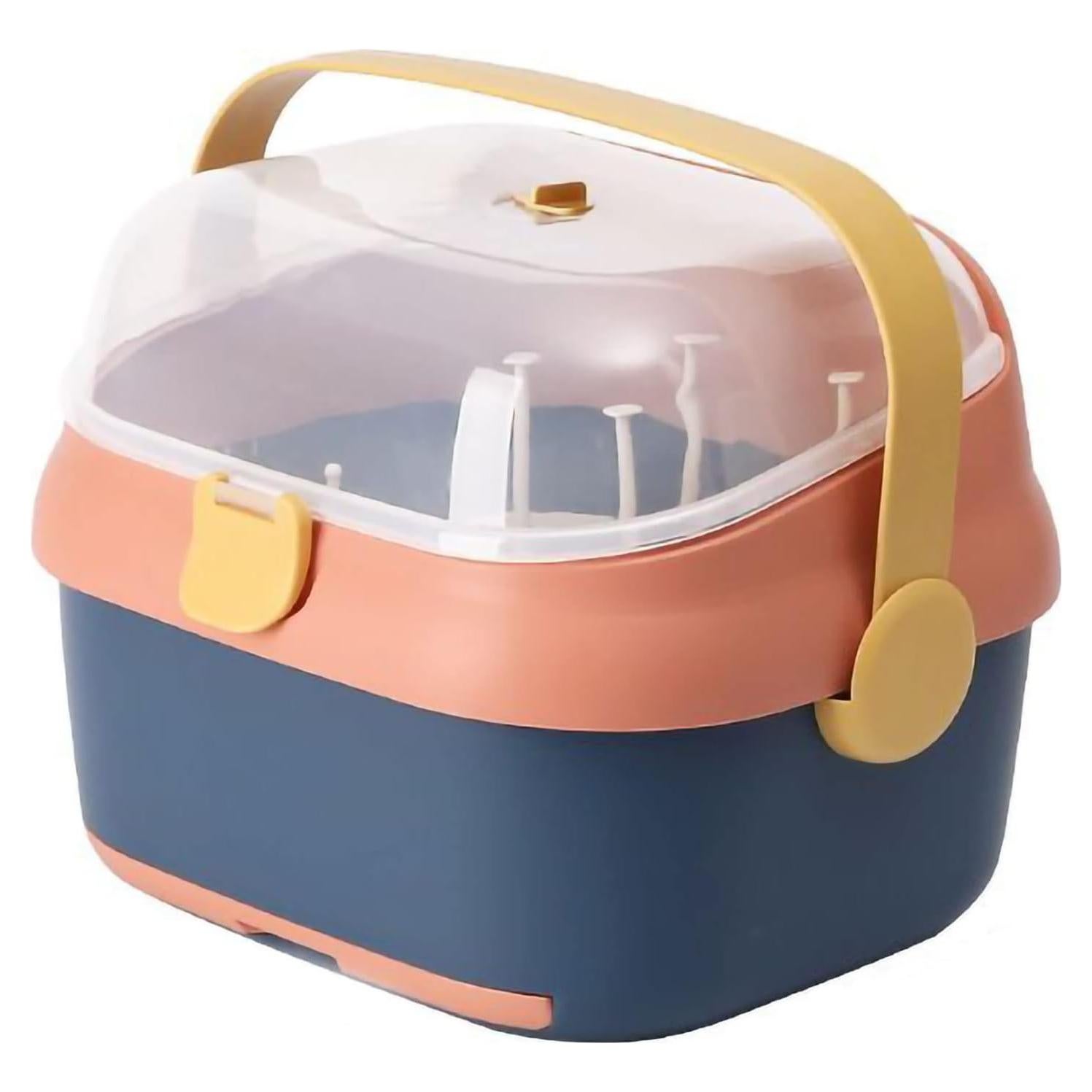 Organizador de Biberones Fuerdich Azul con Tapa Antipolvo