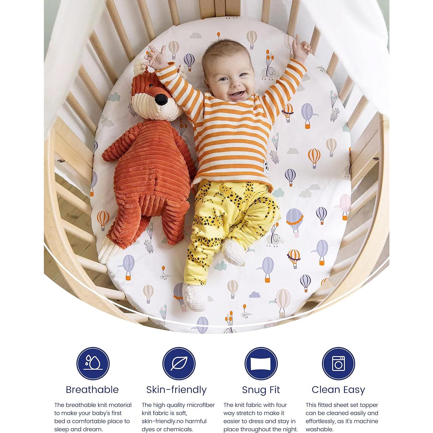 Sábanas de Cuna TotAha Jersey UltraSuave 81x41 cm - 2 Piezas