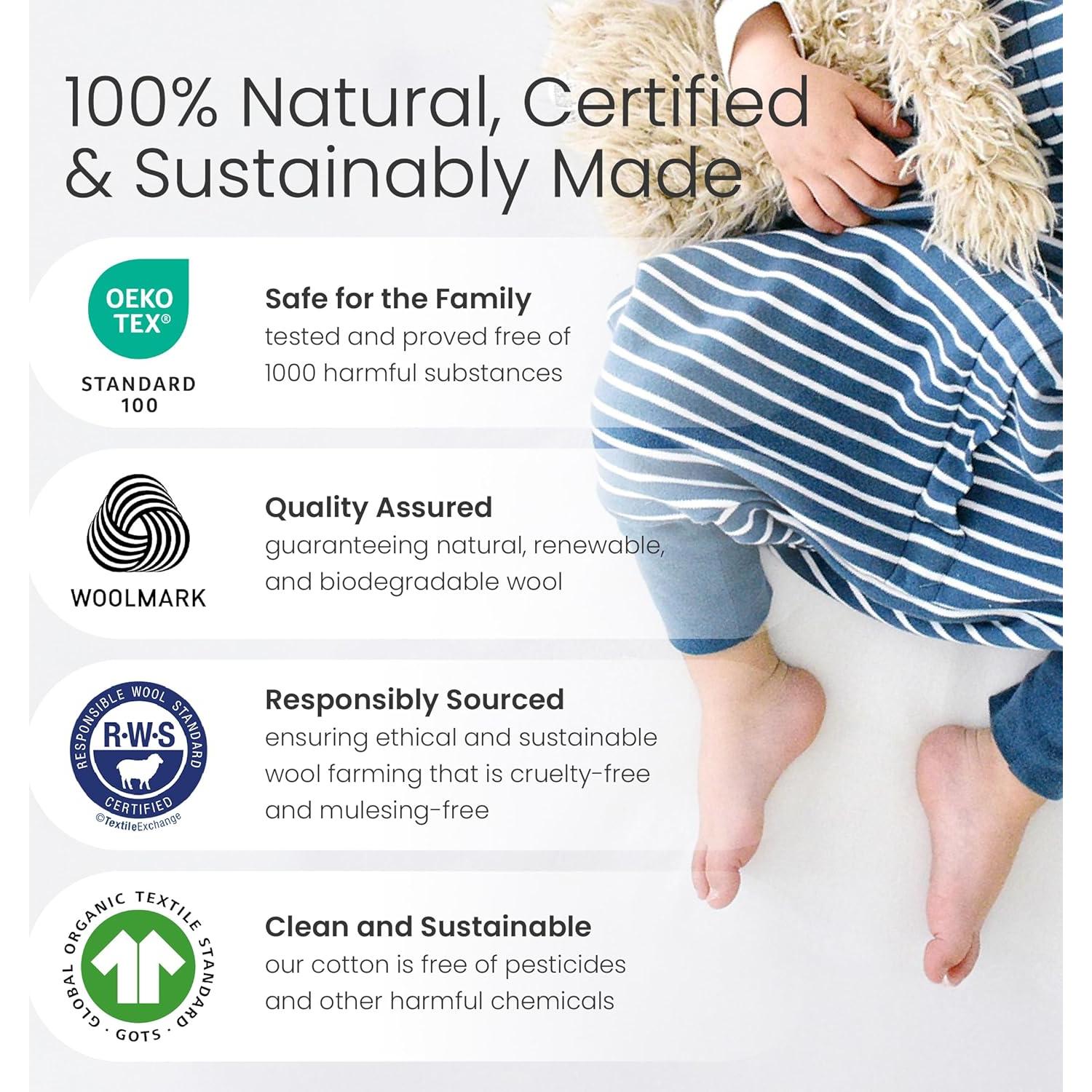 Saco de Sueño para Bebés Woolino 4 Estaciones 6-18m Mariposa