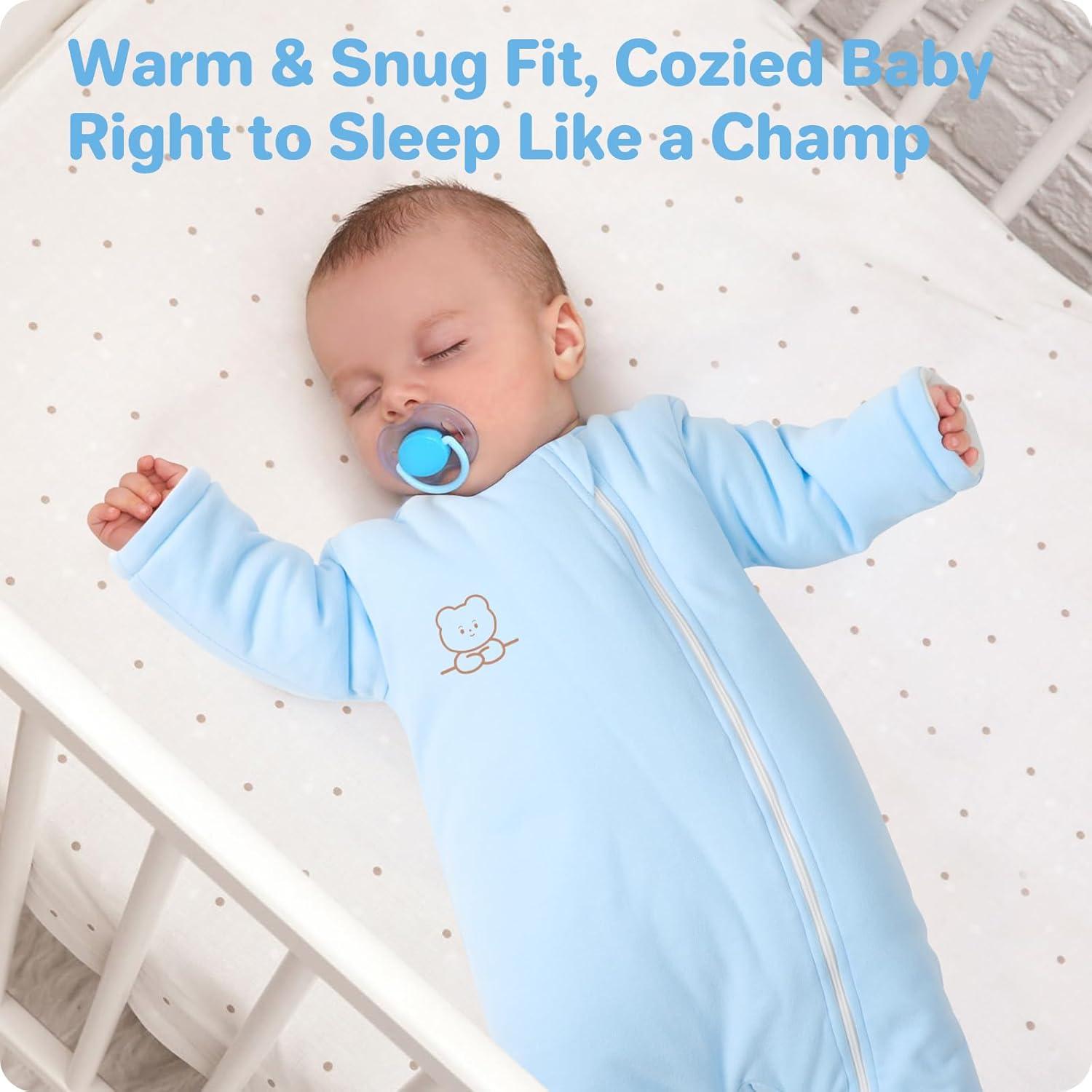 Saco de dormir Knirose algodón premium 3-6 meses azul