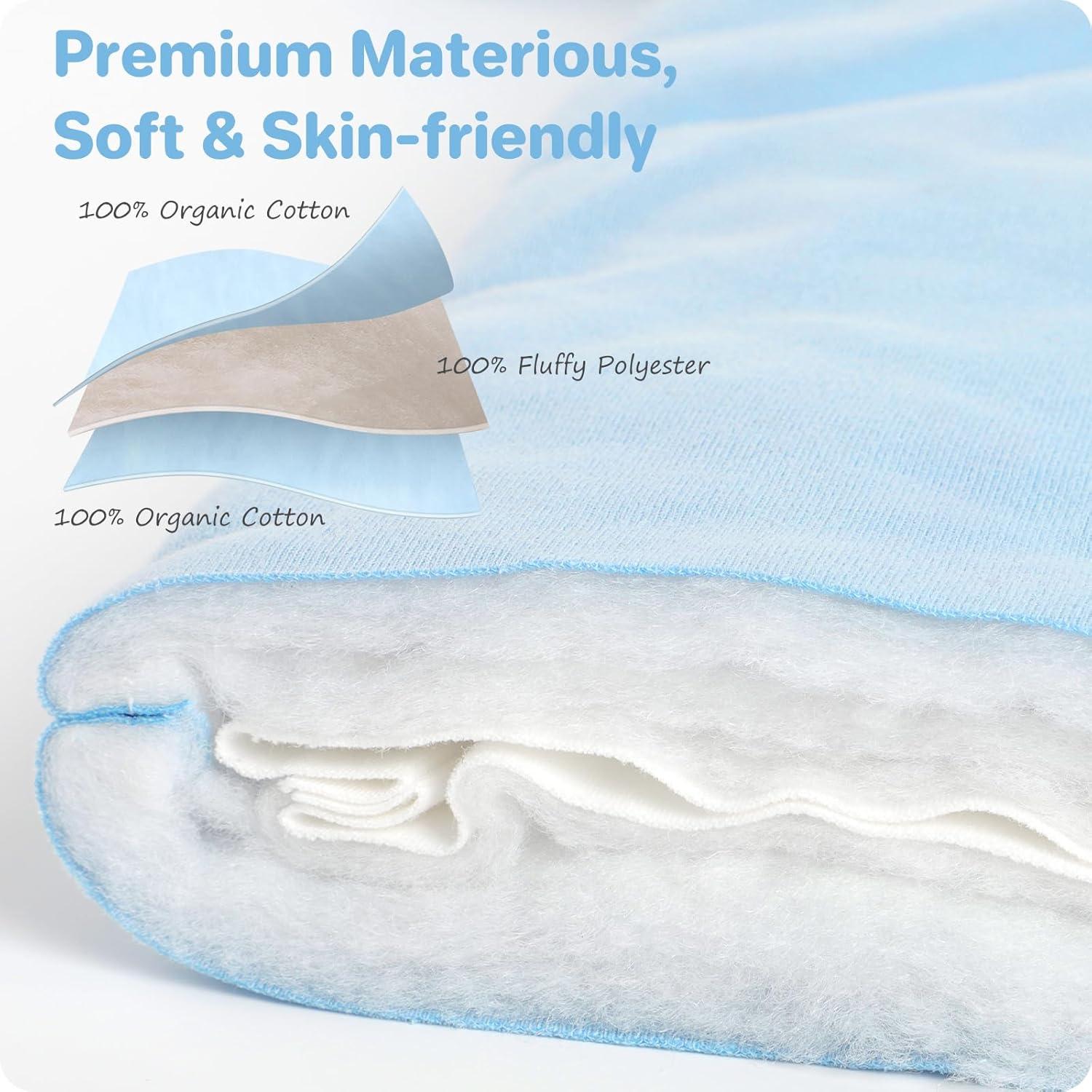 Saco de dormir Knirose algodón premium 3-6 meses azul