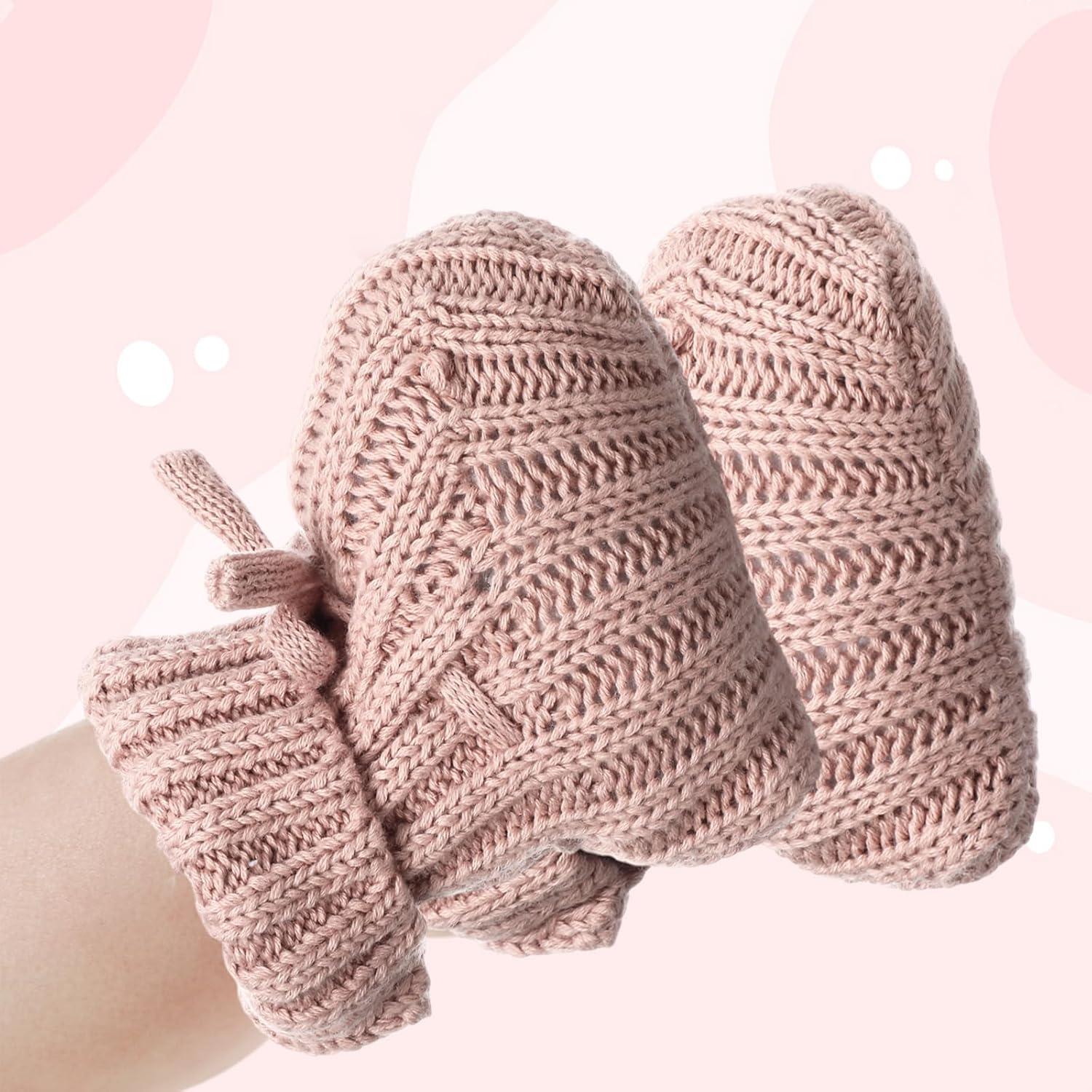 3 Pares de Botines de Bebé Tejidos 0-6 Meses Algodón