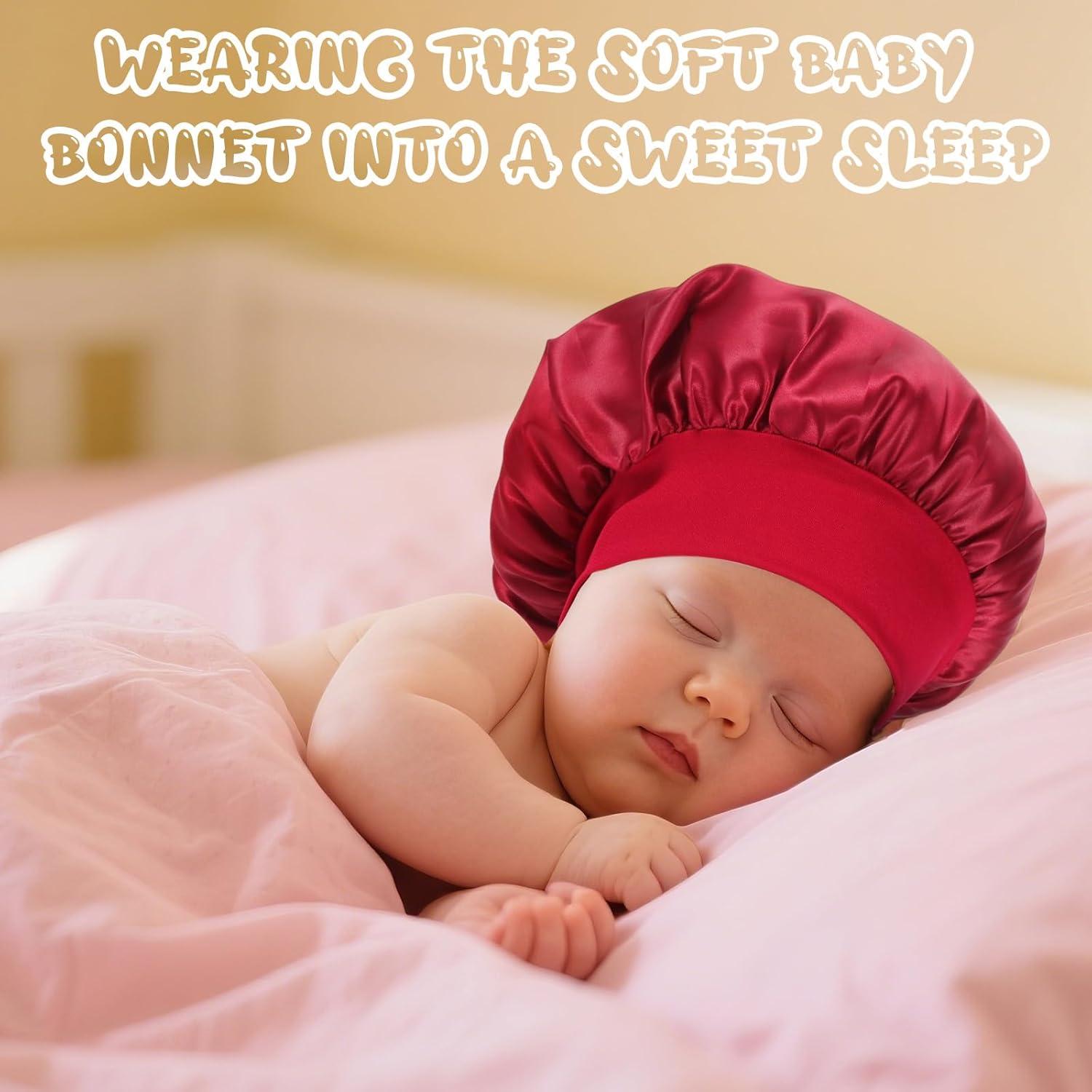 3 Gorras de Satén para Bebé - Suave y Transpirable