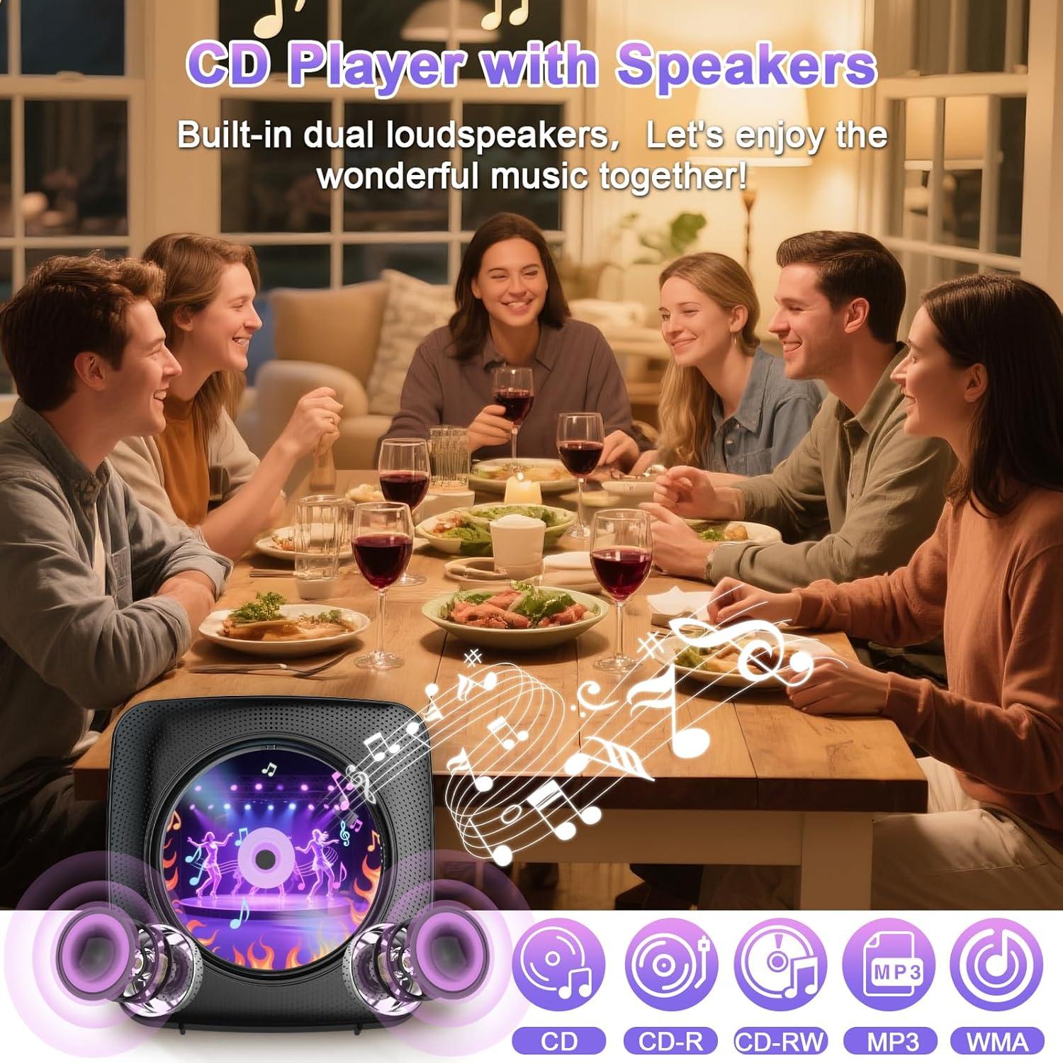 Reproductor de CD Portátil Gueray Y-01 Bluetooth 5.0 1800mAh