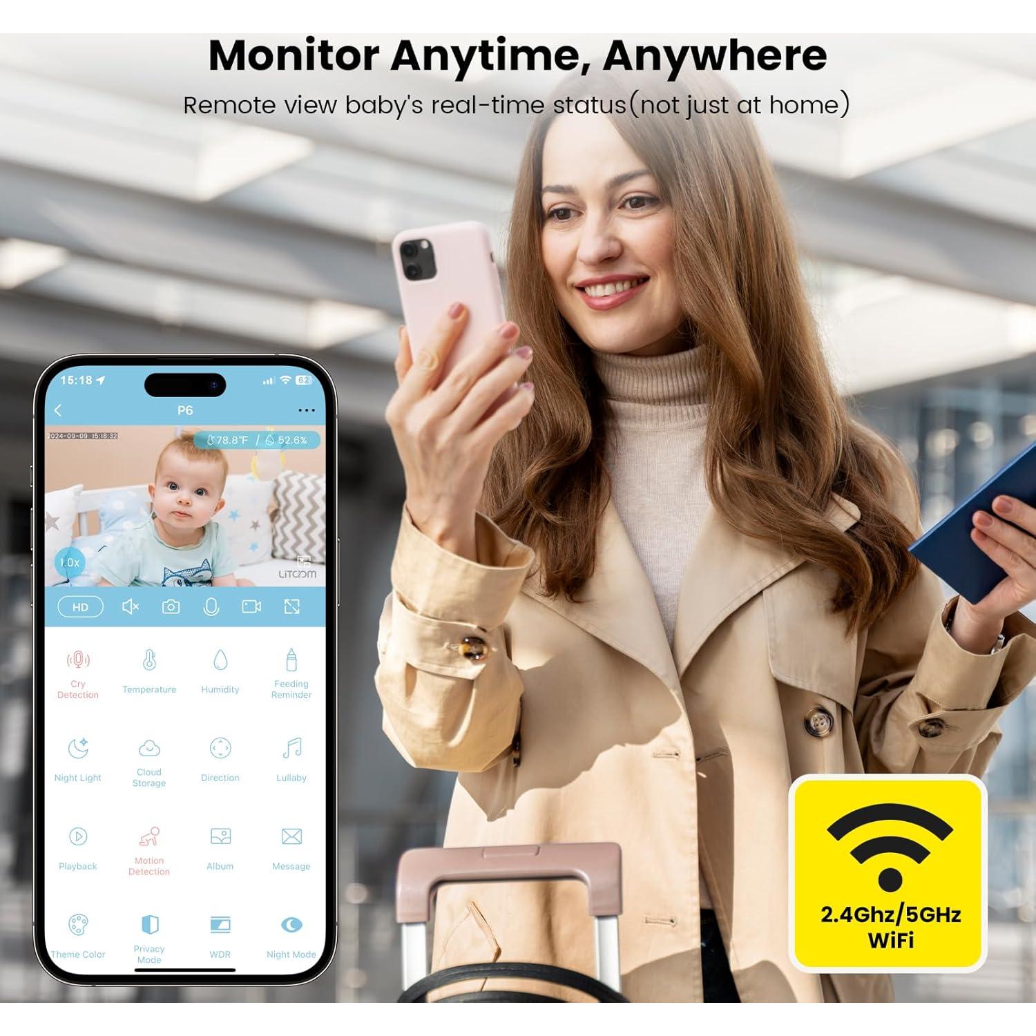 Cámara de Seguridad Interior Litokam 2K 4MP con Audio y Detección