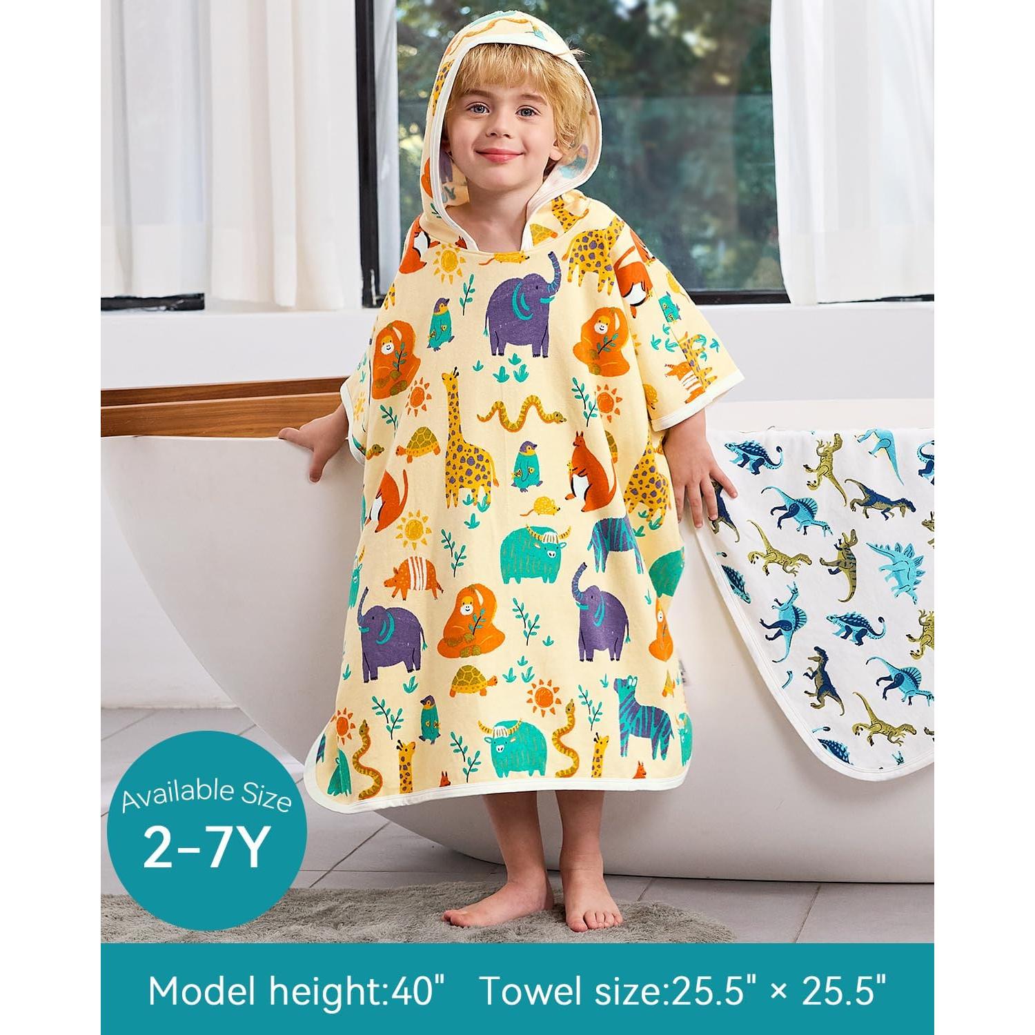 Toalla con Capucha Babee Reshinee para Niños - Dinosaurio 64.8 cm