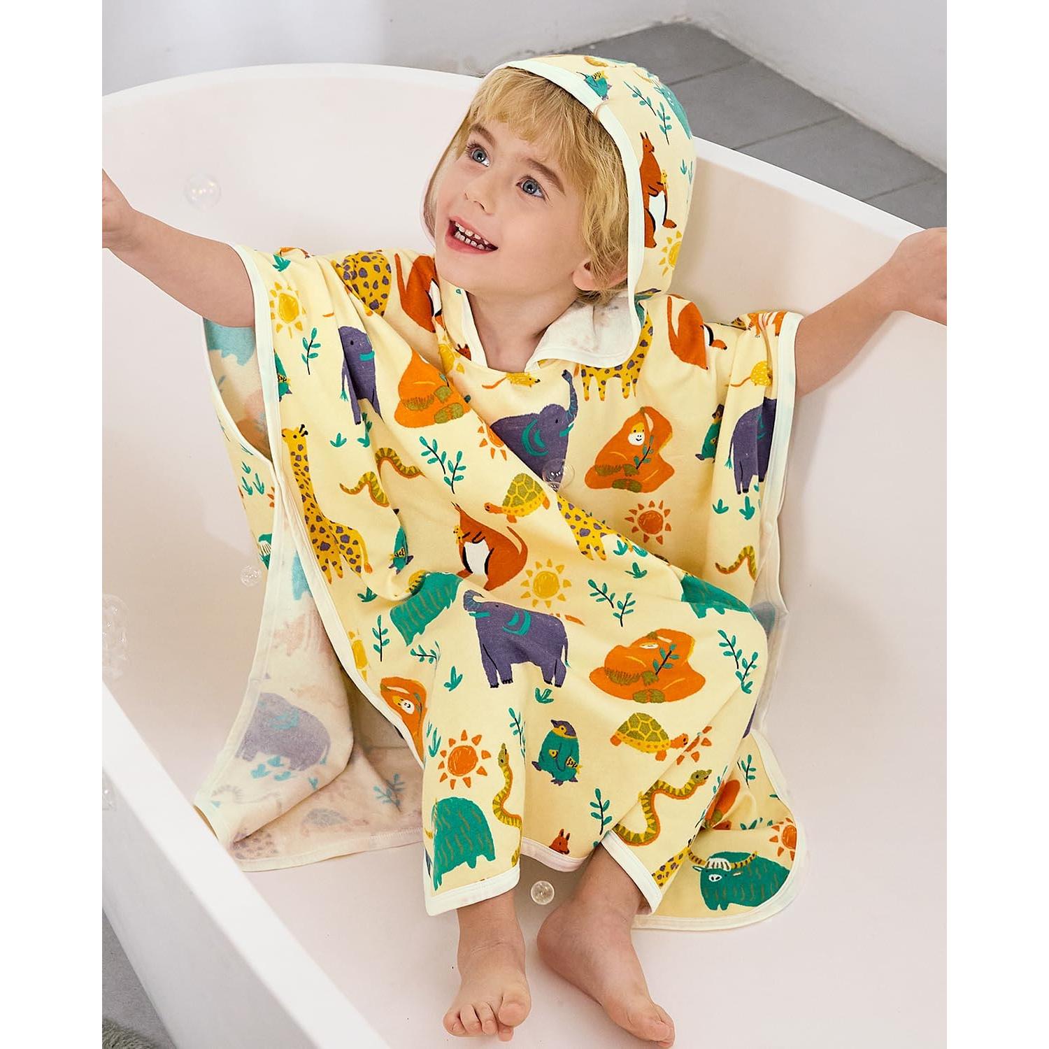 Toalla con Capucha Babee Reshinee para Niños - Dinosaurio 64.8 cm