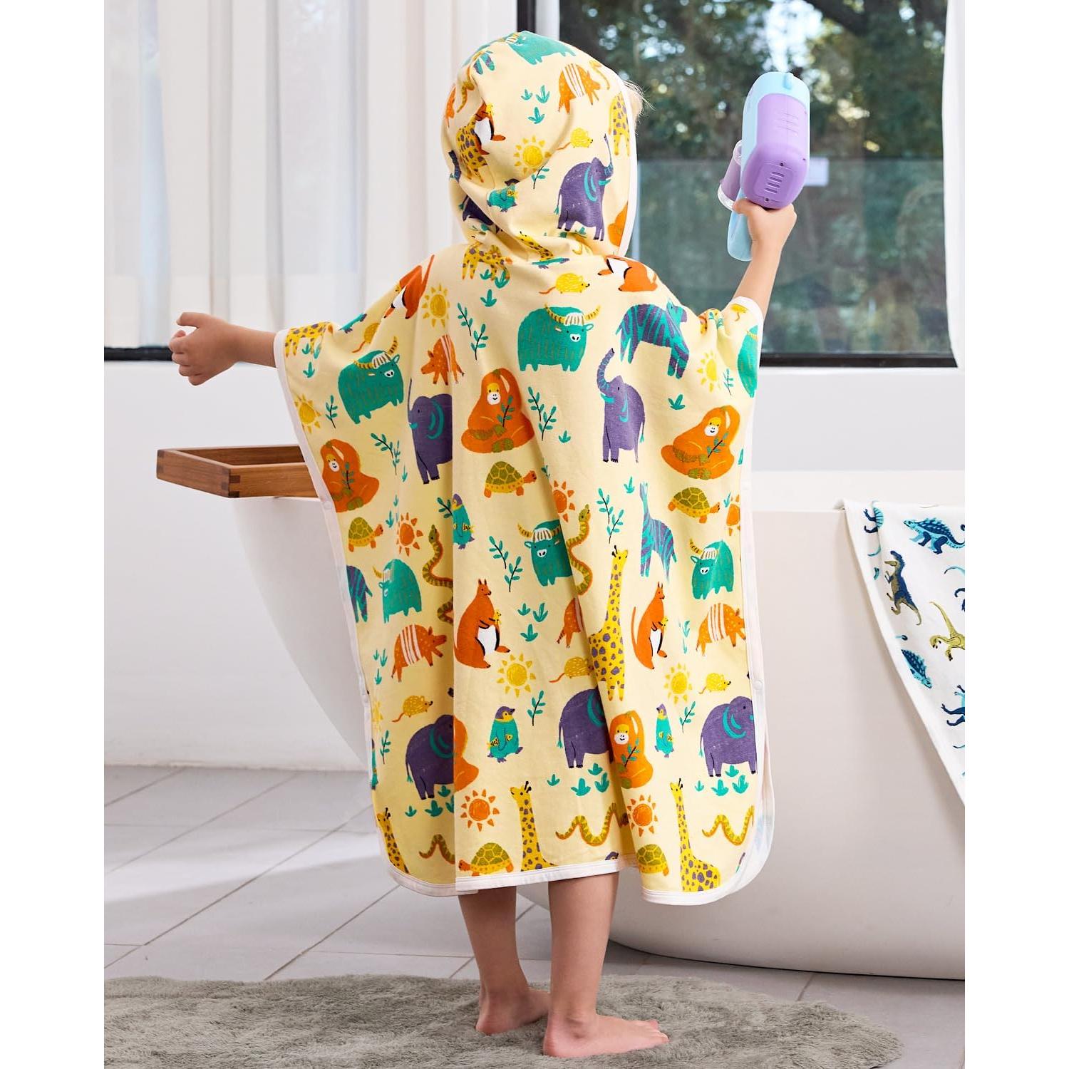 Toalla con Capucha Babee Reshinee para Niños - Dinosaurio 64.8 cm