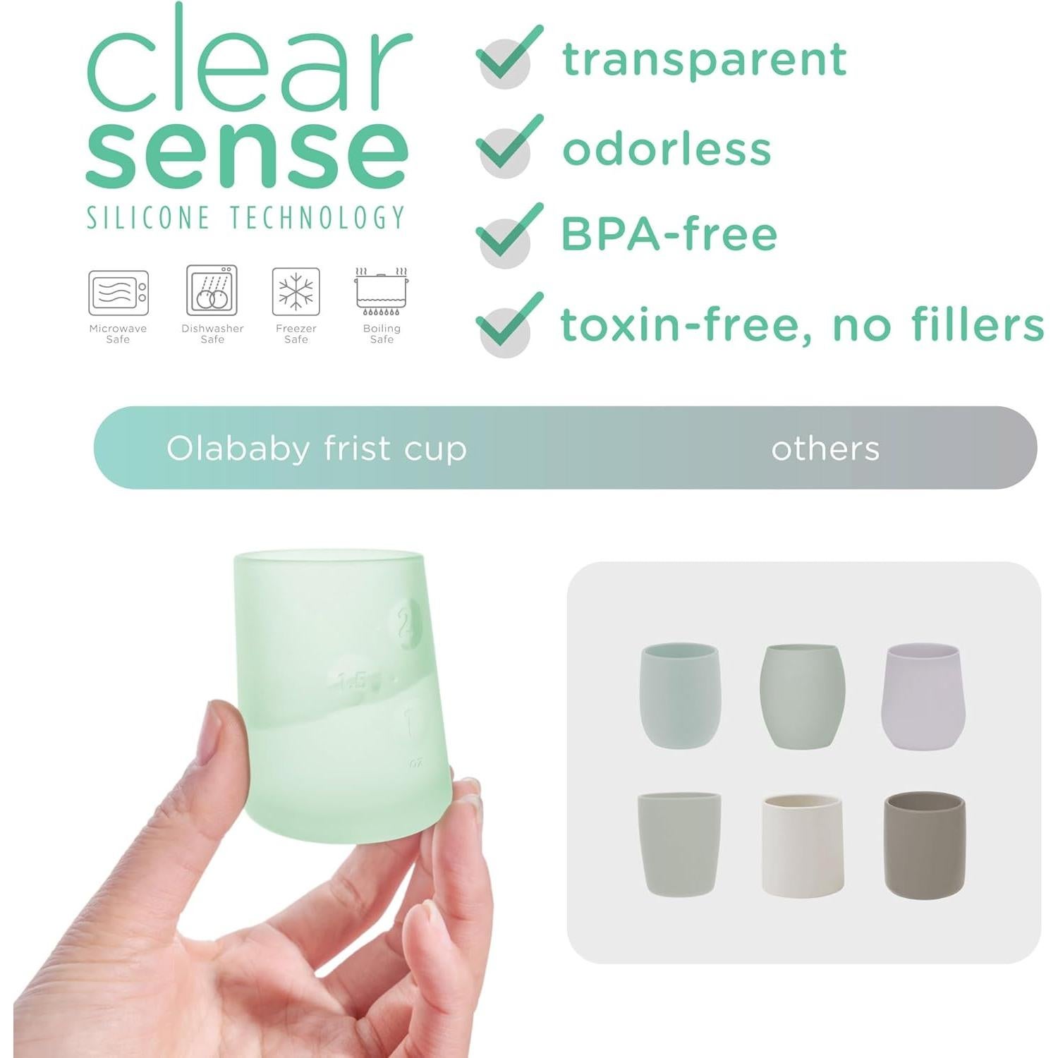 Olababy Primera Taza Entrenadora Coral 100% Silicona 60ml