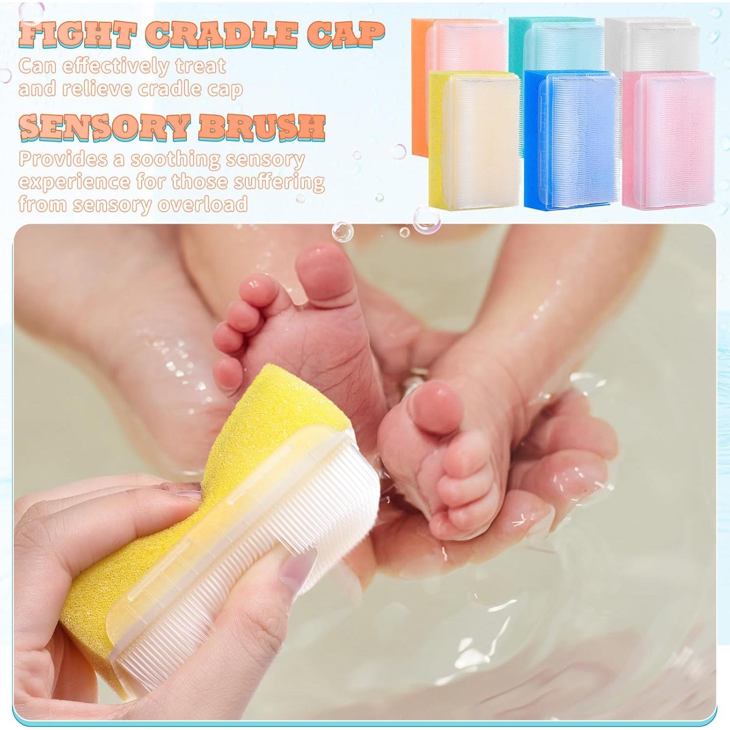 Esponjas de Baño Suaves Sunnyray 6 Piezas para Bebés